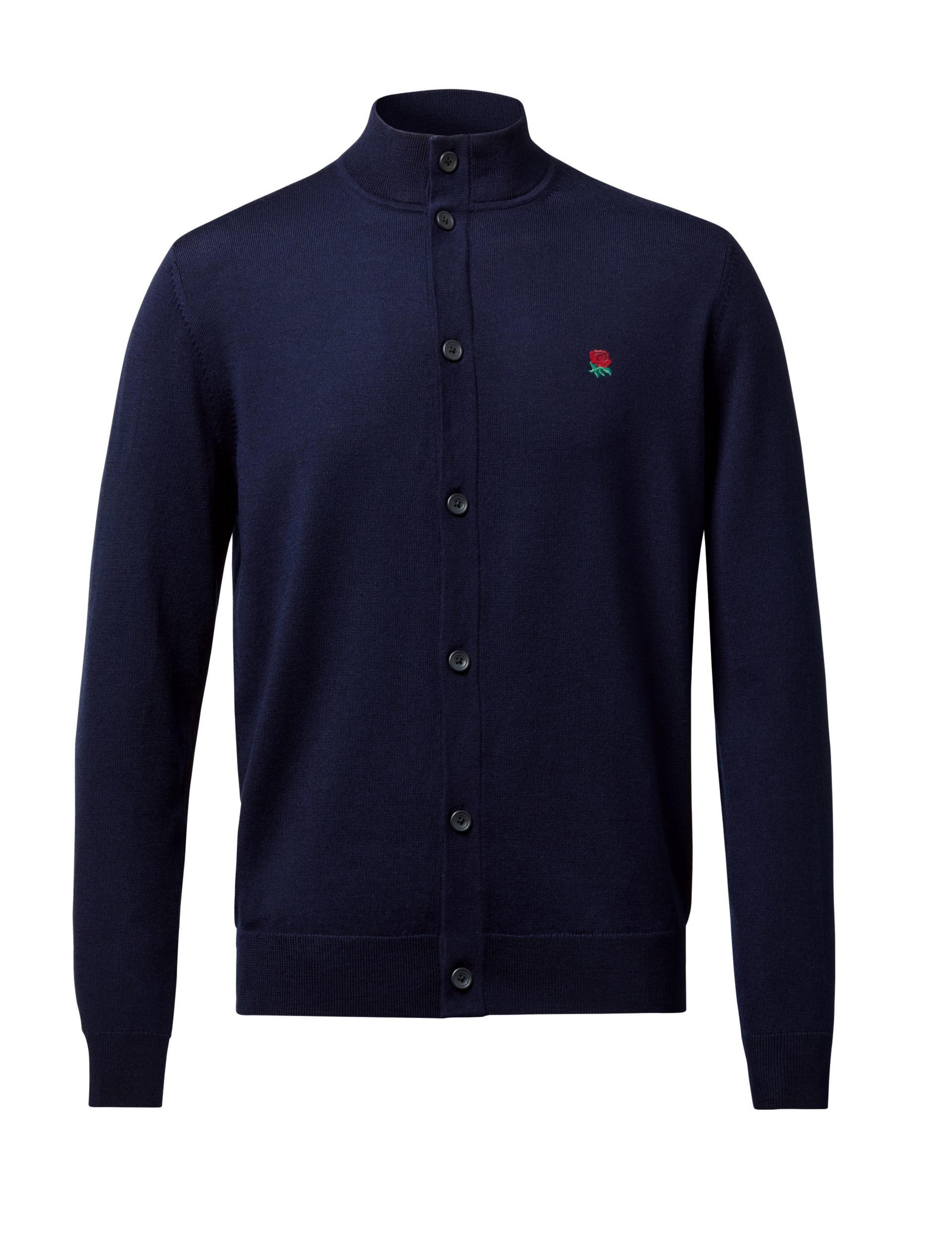 Pure Merino Wool RFU Funnel Neck Cardigan 2 of 5