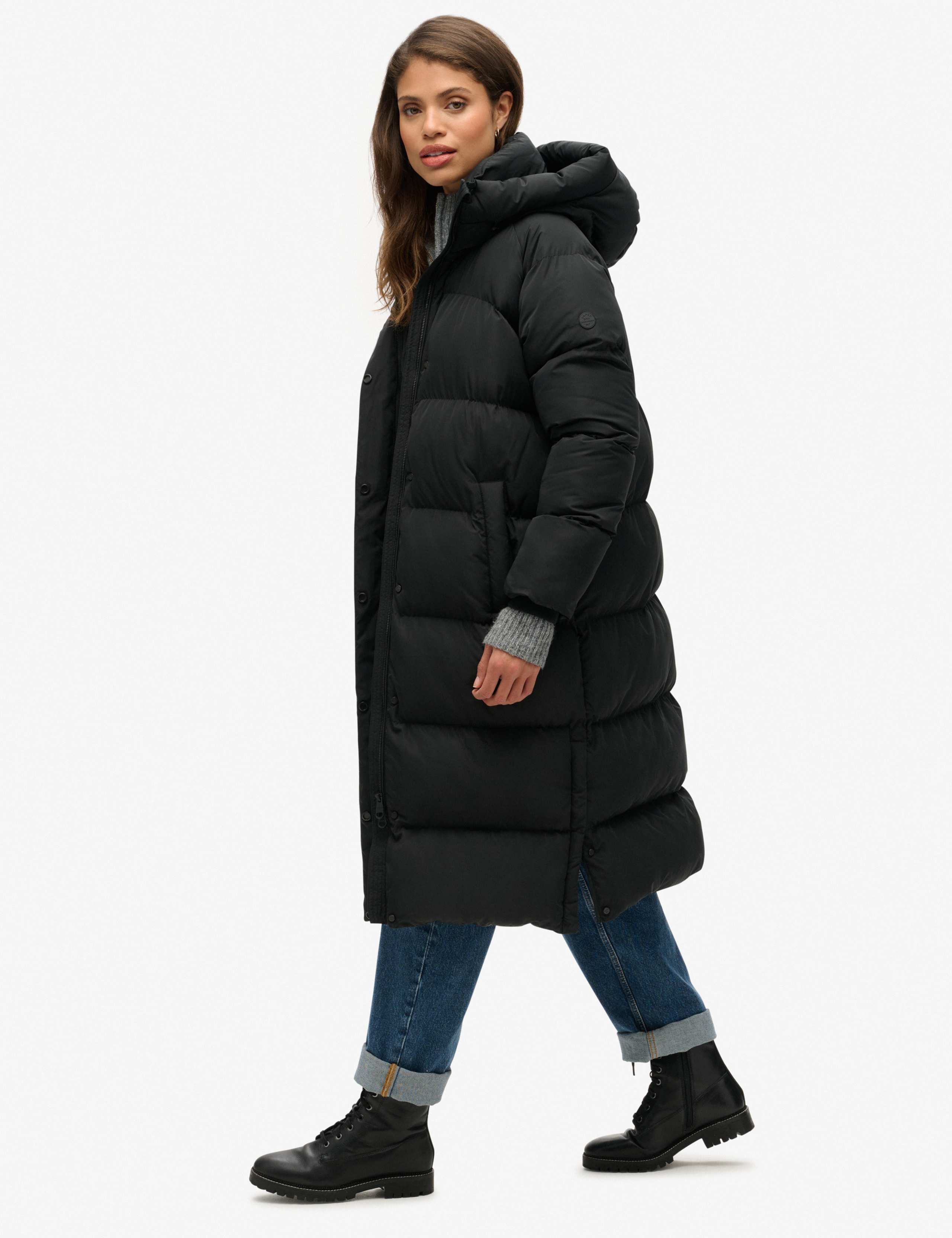 Padded Hooded Oversized Longline Puffer Jacket 3 of 6