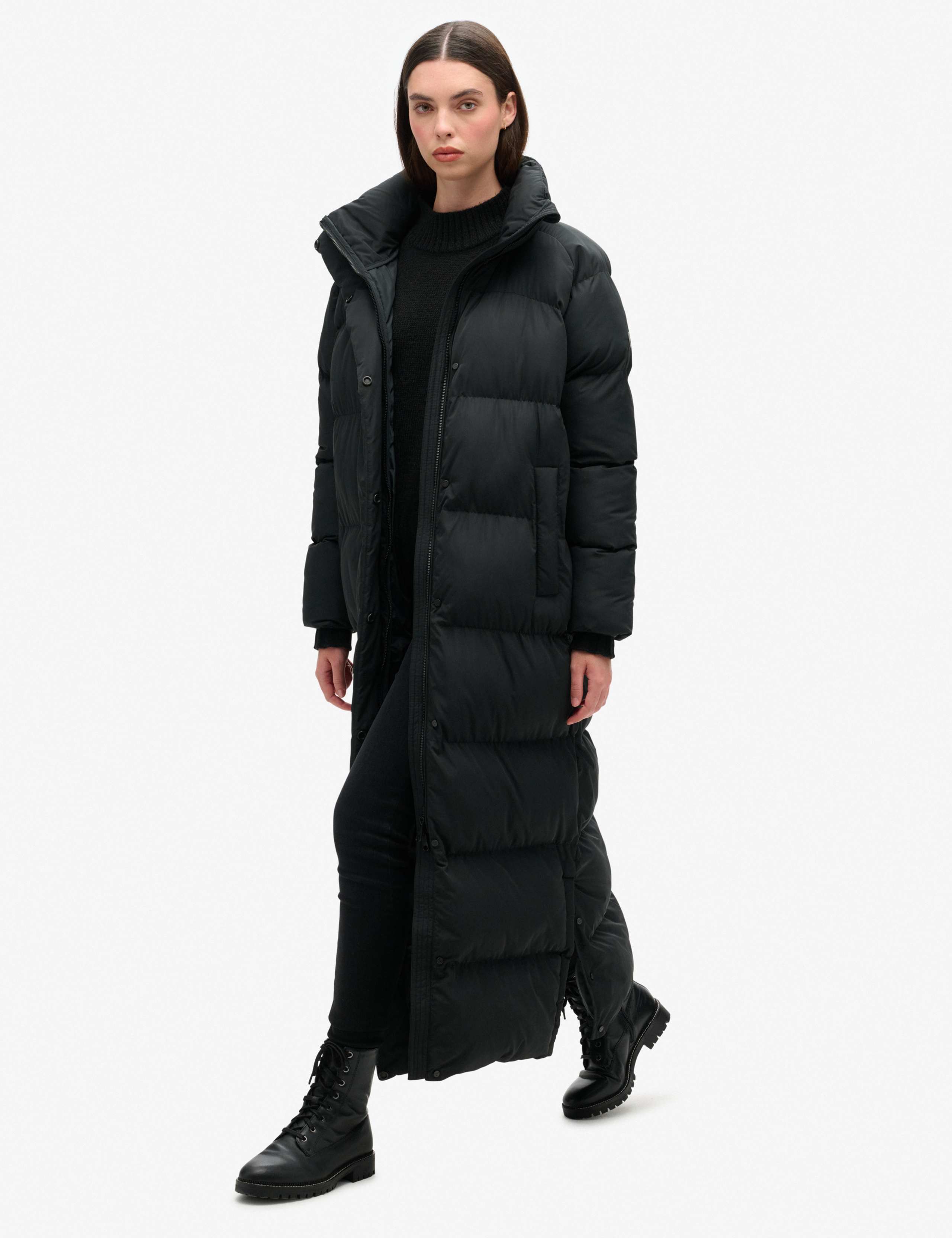 High Neck Longline Puffer Jacket 2 of 5