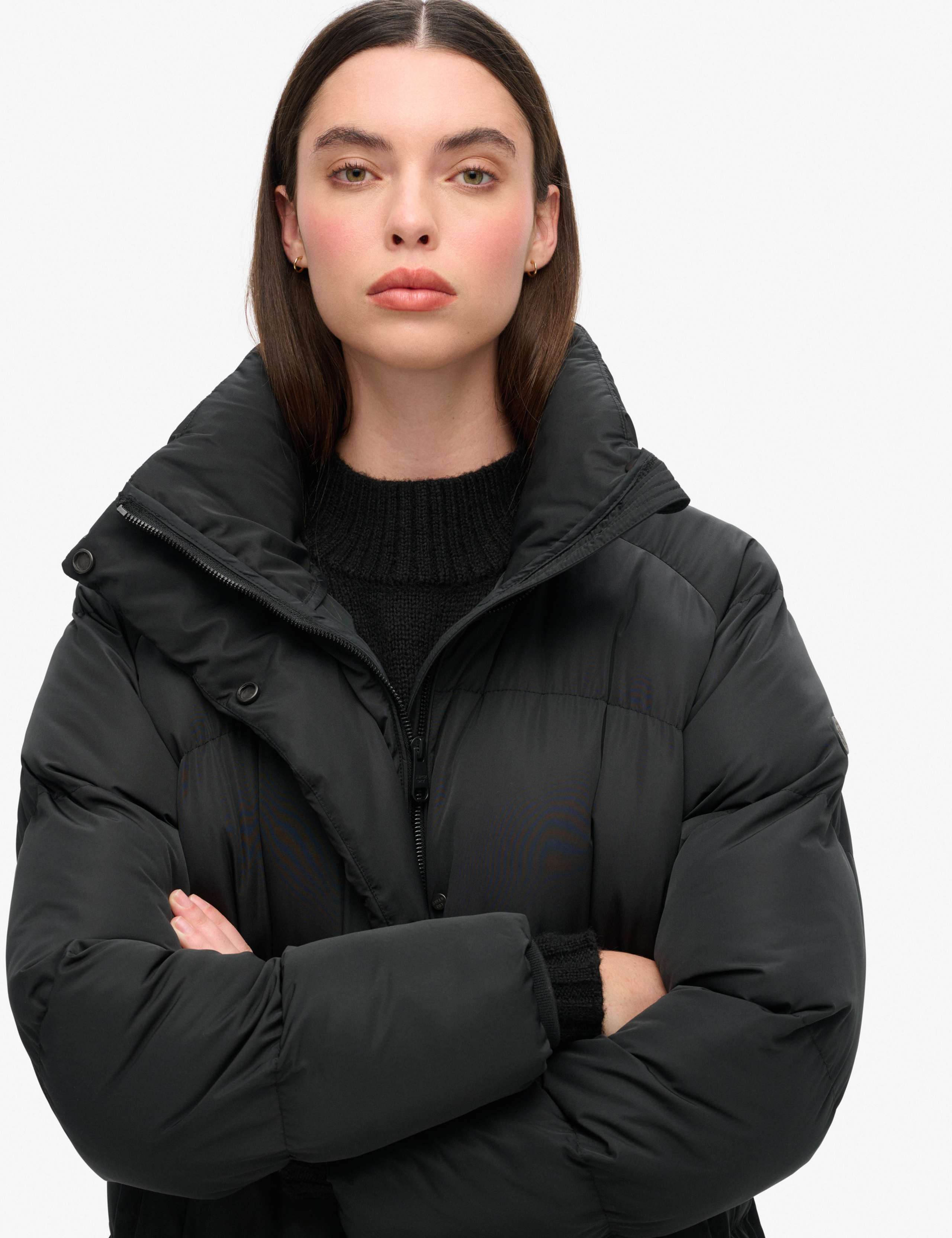 High Neck Longline Puffer Jacket 4 of 5