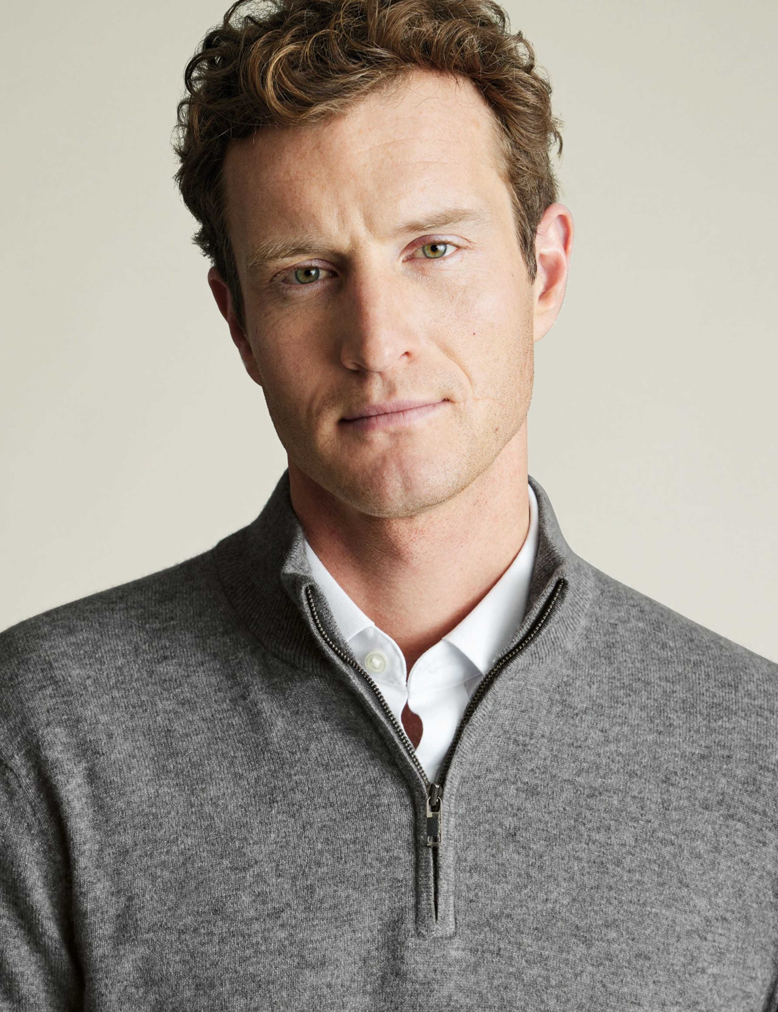 Pure Cashmere Half Zip Jumper 3 of 5