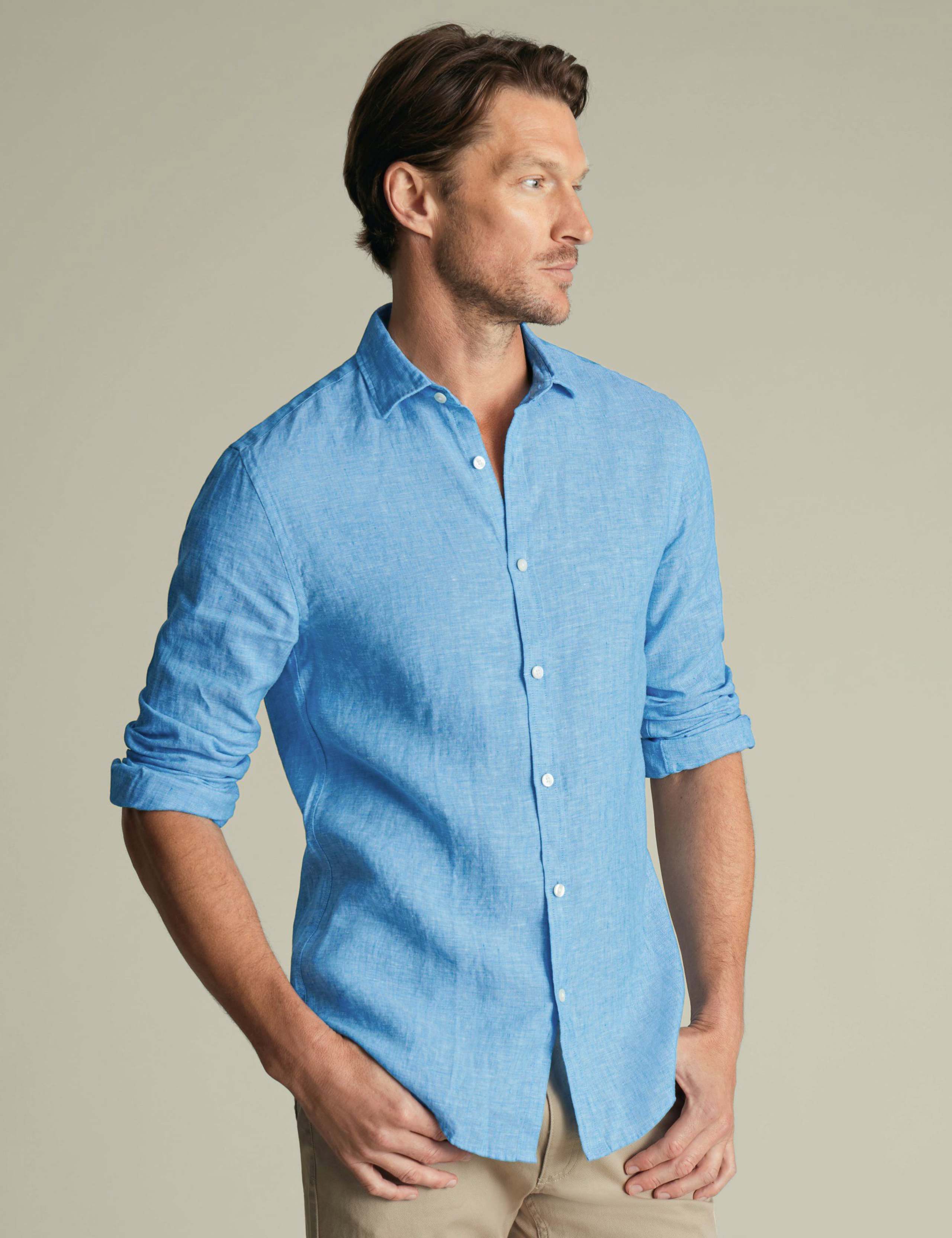Slim Fit Pure Linen Shirt 1 of 6