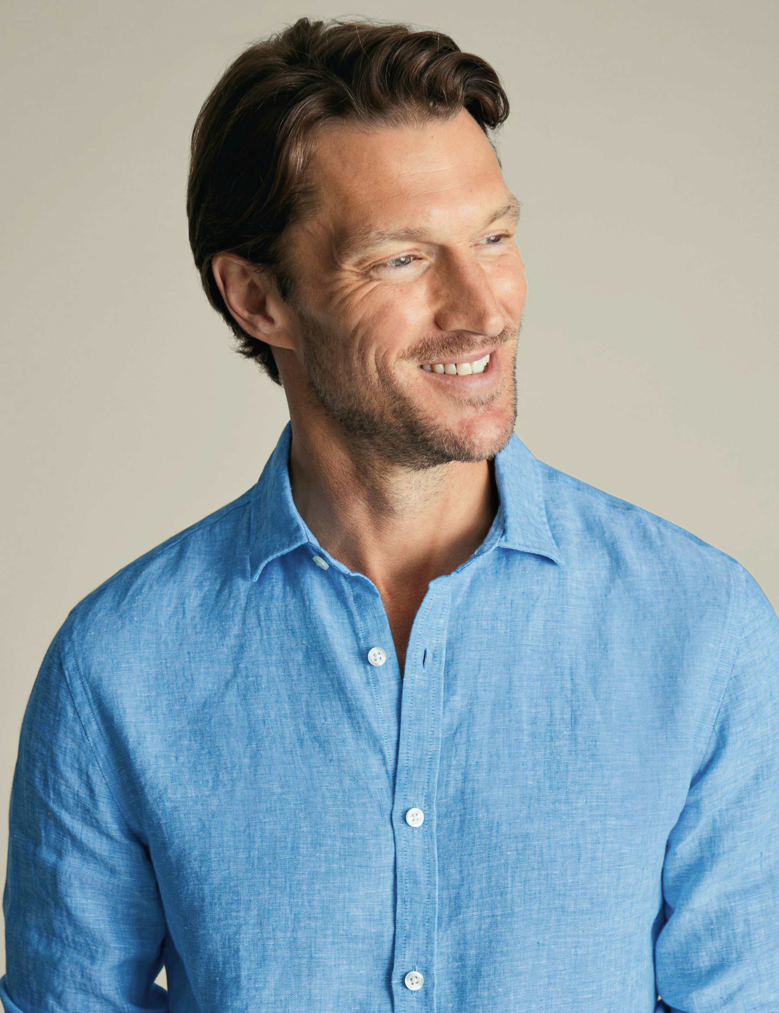 Slim Fit Pure Linen Shirt 2 of 6