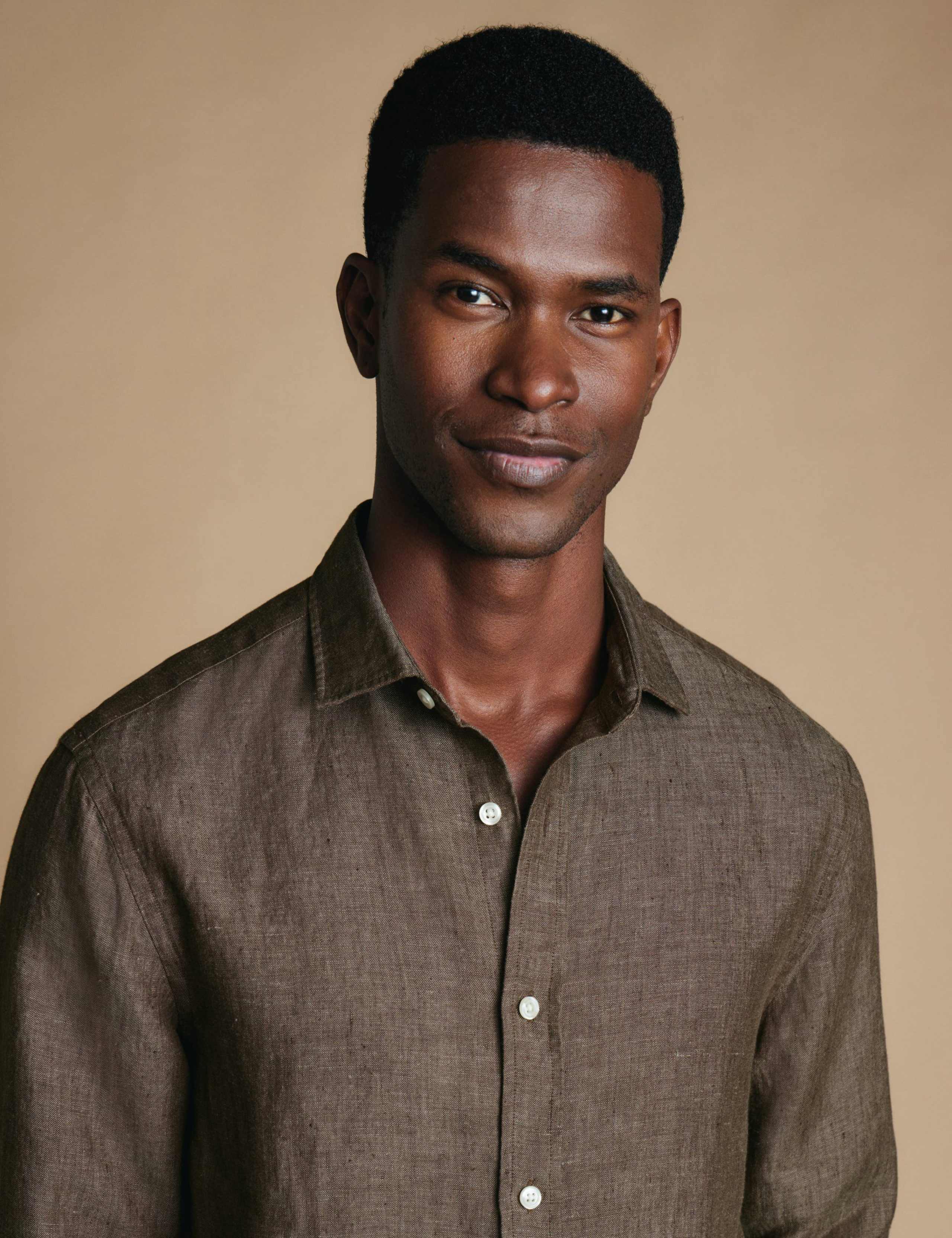 Slim Fit Pure Linen Shirt 2 of 6