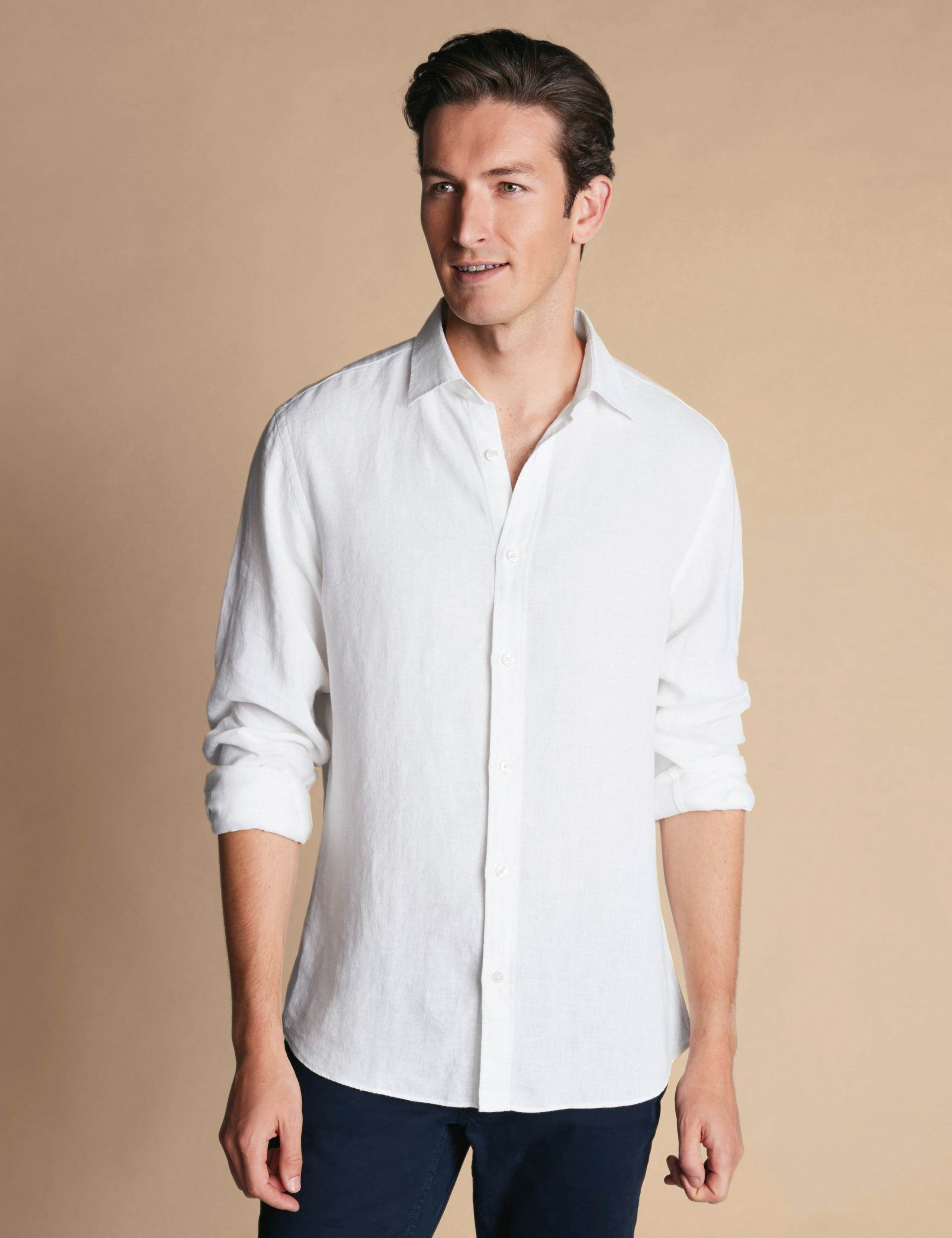 Slim Fit Pure Linen Shirt 1 of 6