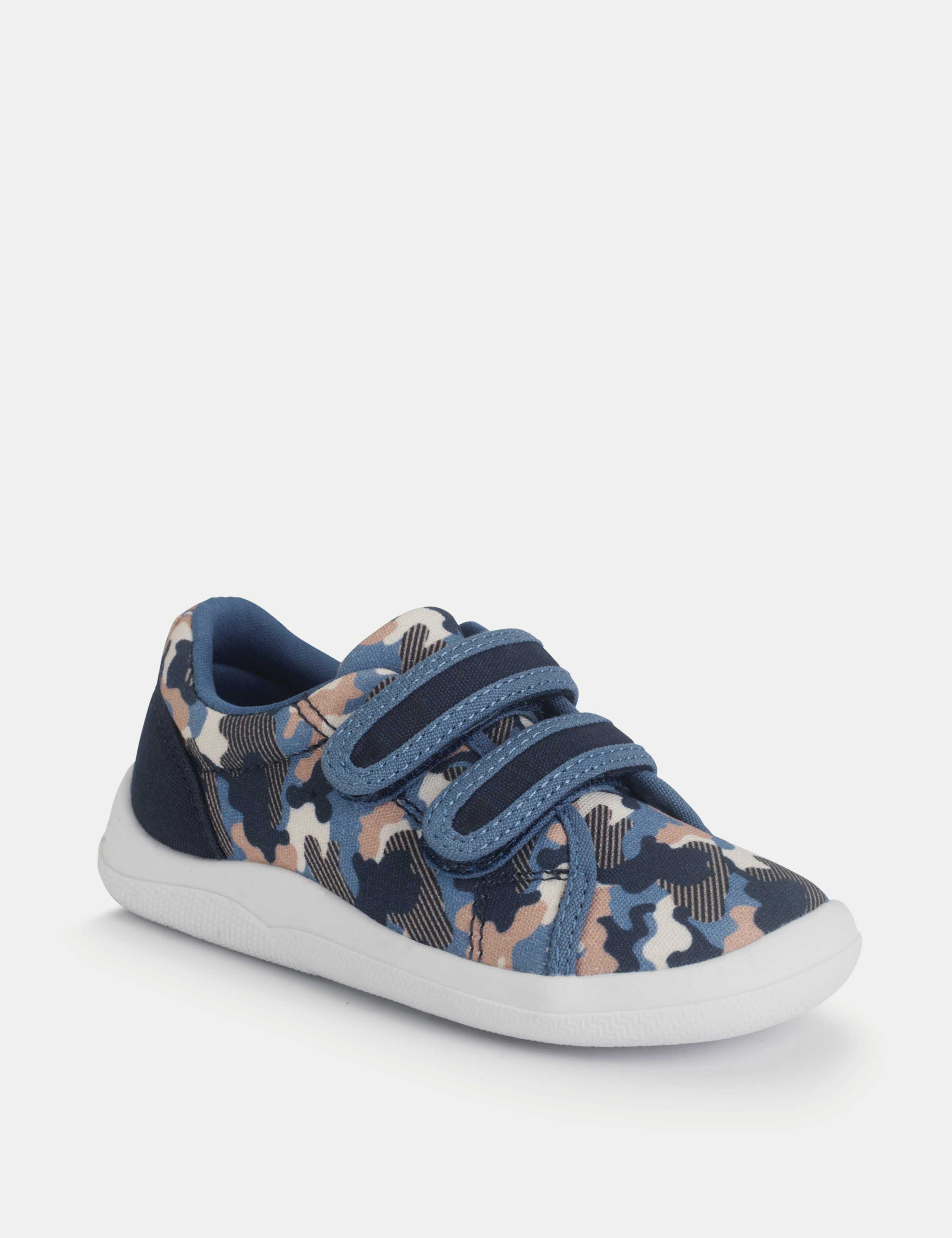 Kids' Canvas Camo Riptape Trainers (3 Small - 7 Small) 3 of 6