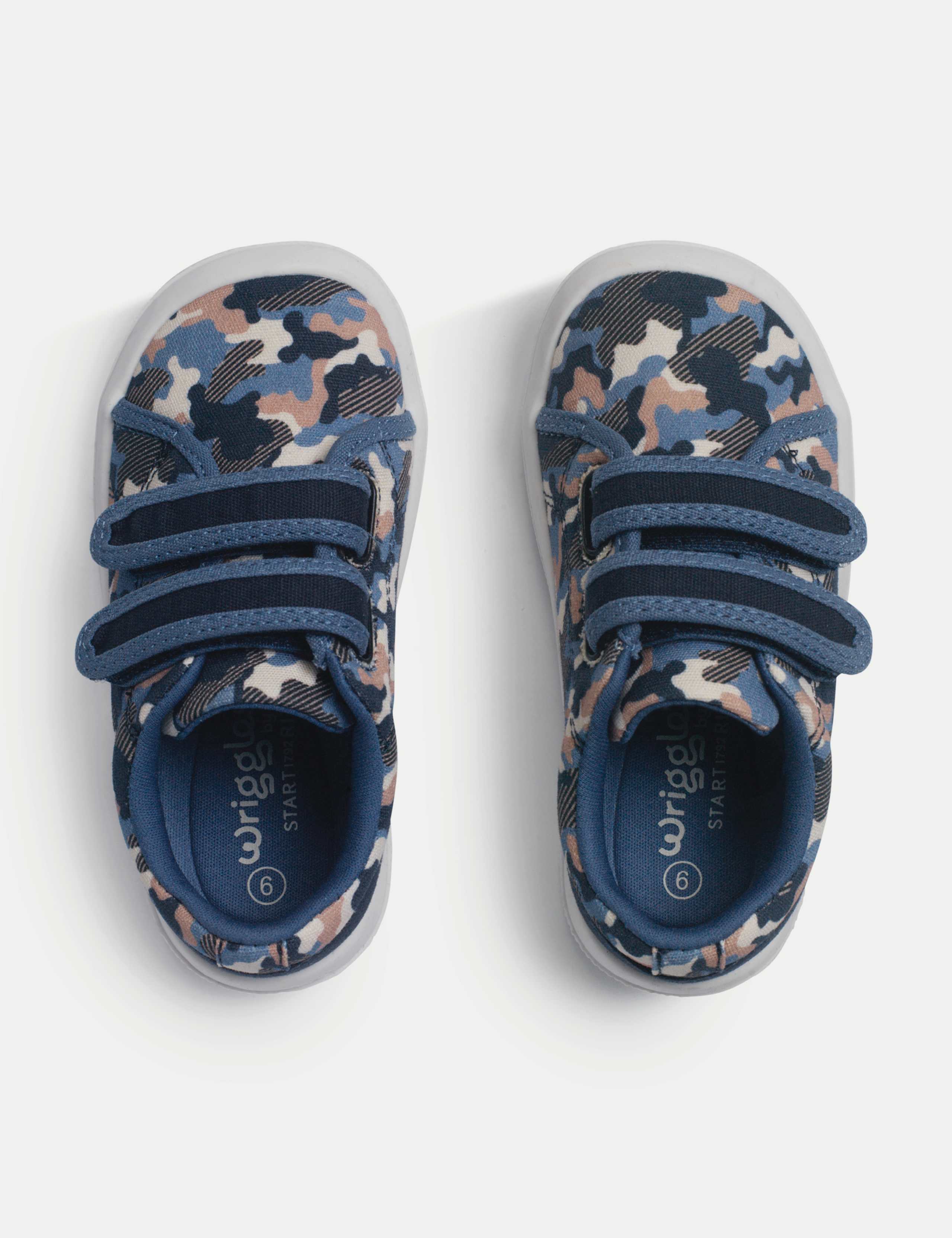 Kids' Canvas Camo Riptape Trainers (3 Small - 7 Small) 5 of 6