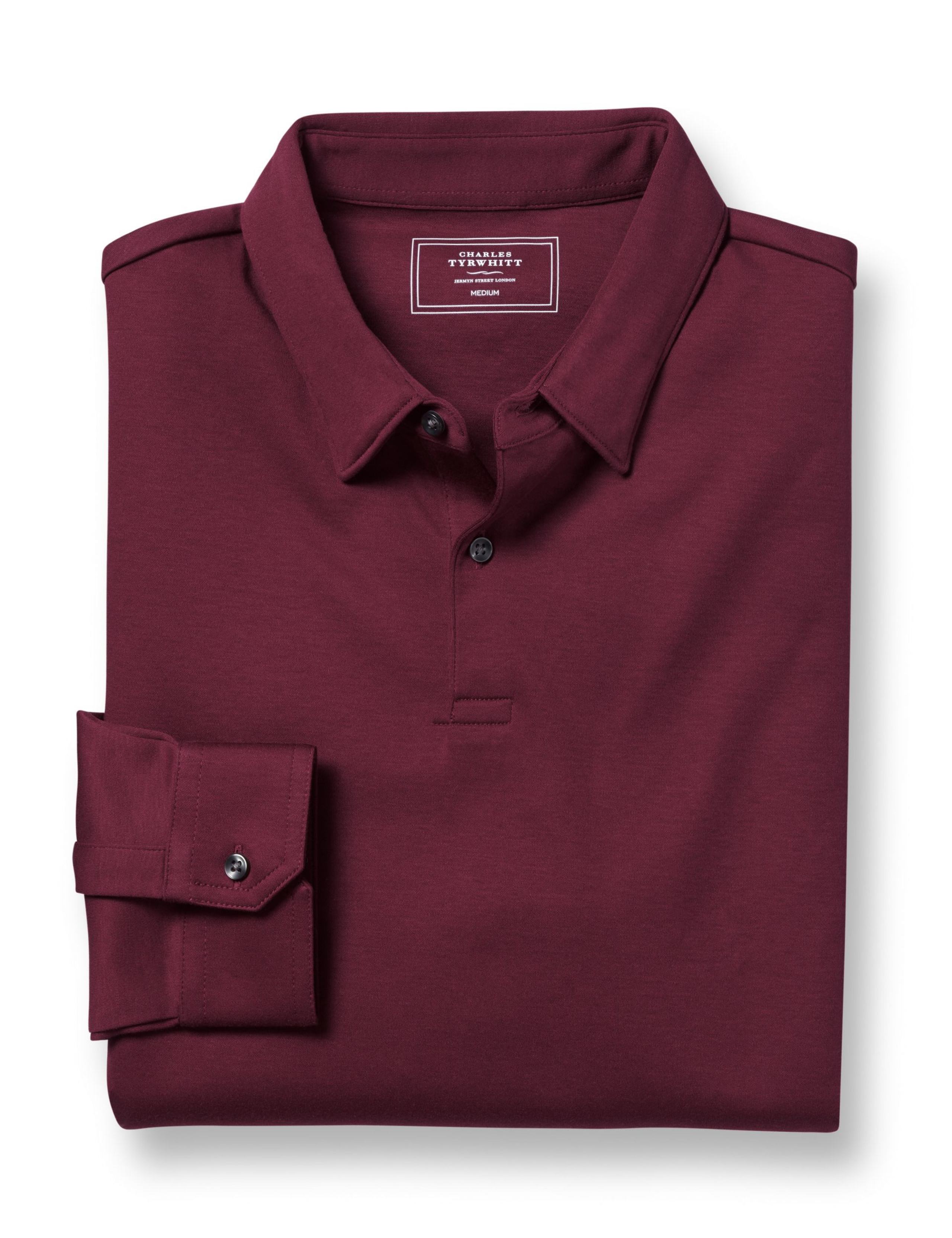 Pure Cotton Long Sleeve Polo Shirt 2 of 4