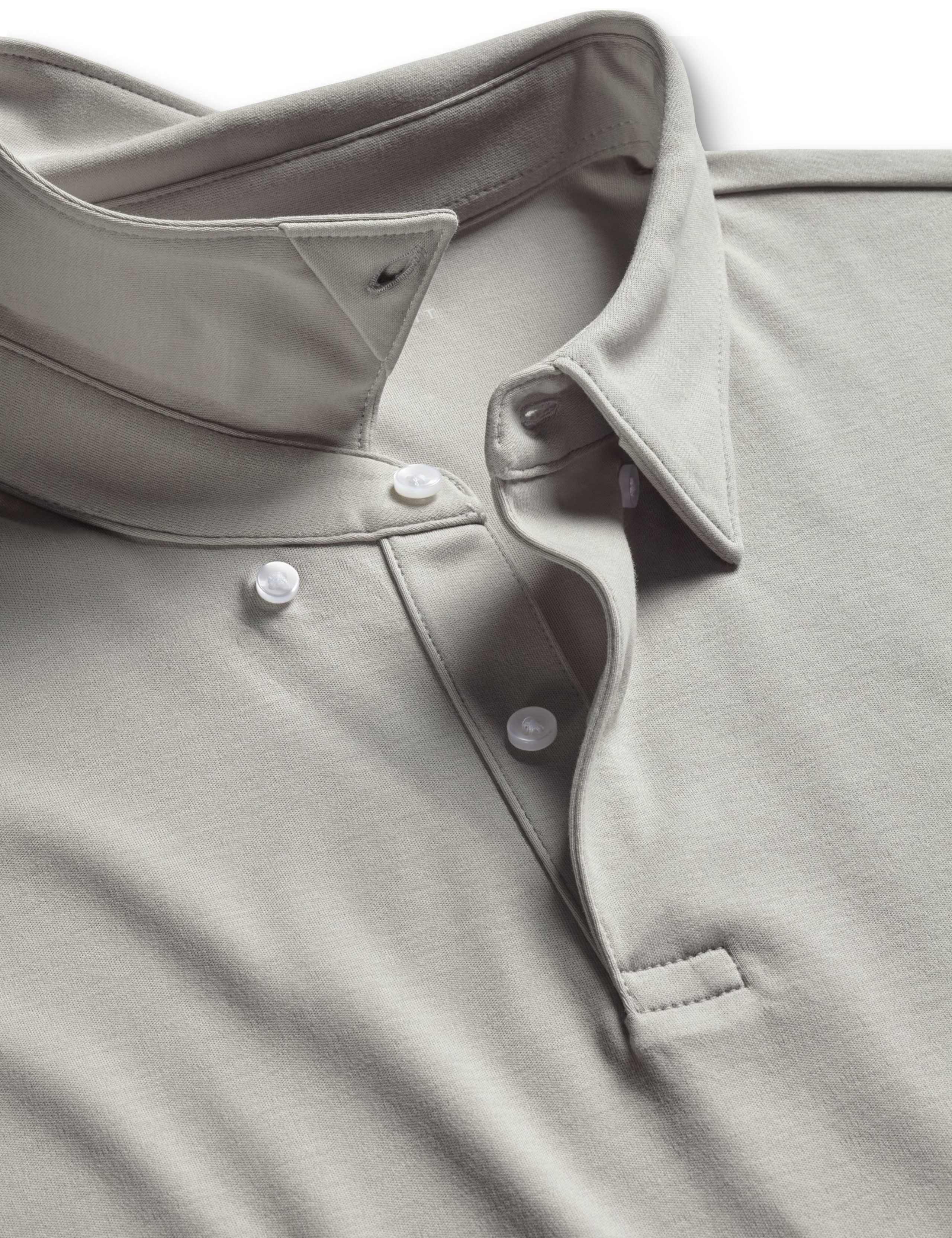 Pure Cotton Jersey Long Sleeve Polo Shirt 5 of 6