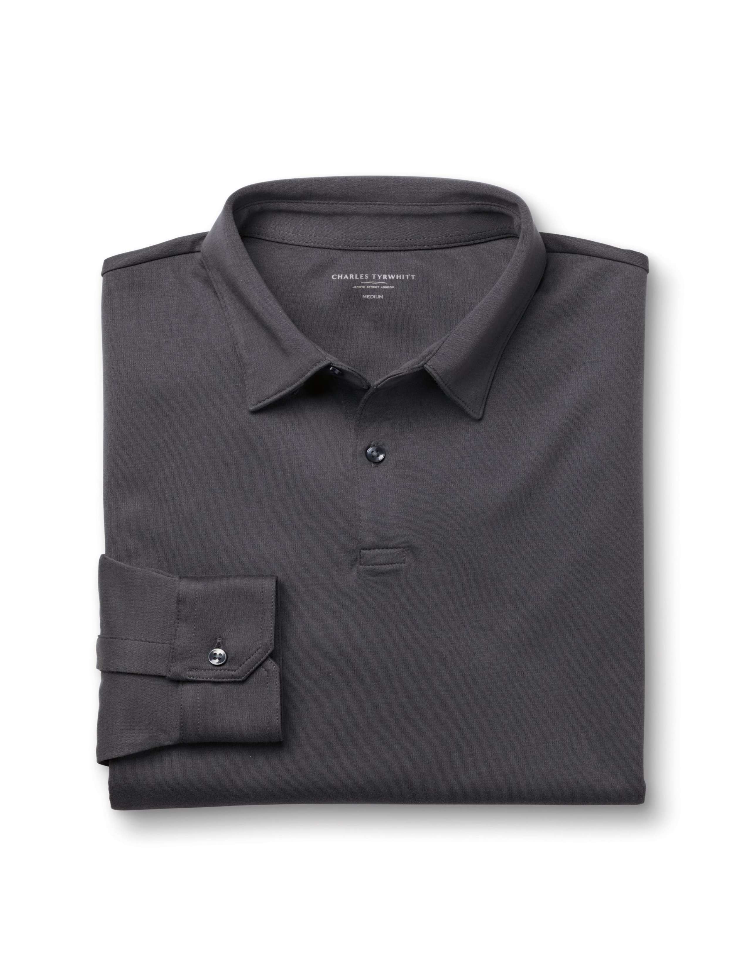 Pure Cotton Long Sleeve Polo Shirt 3 of 6