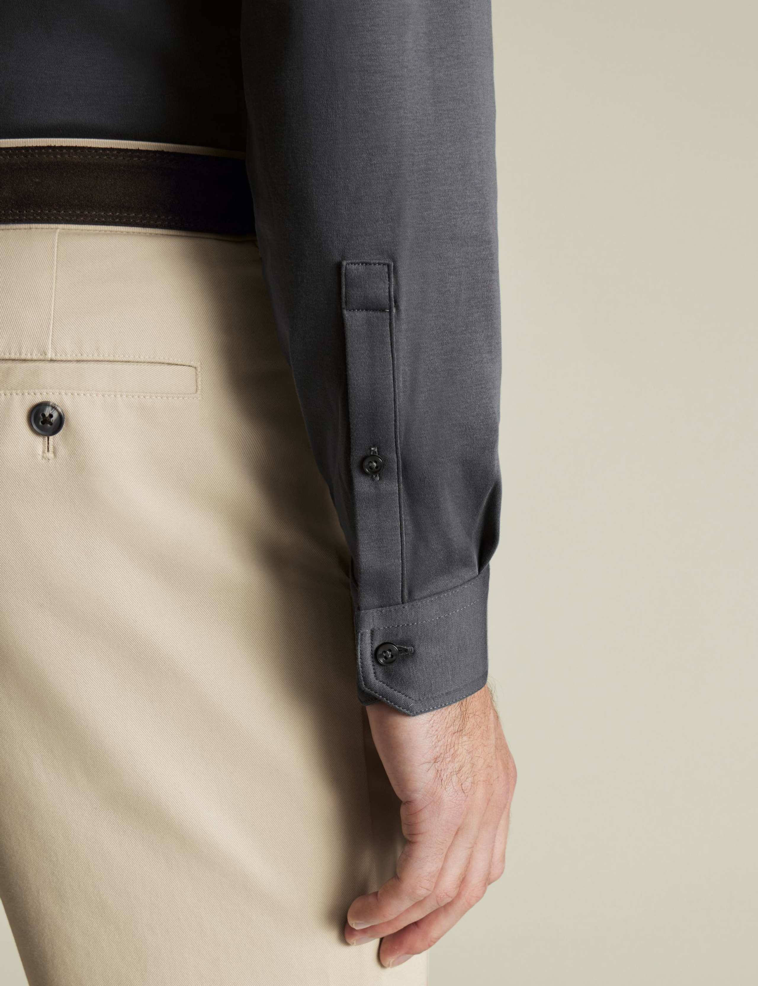 Pure Cotton Long Sleeve Polo Shirt 5 of 6