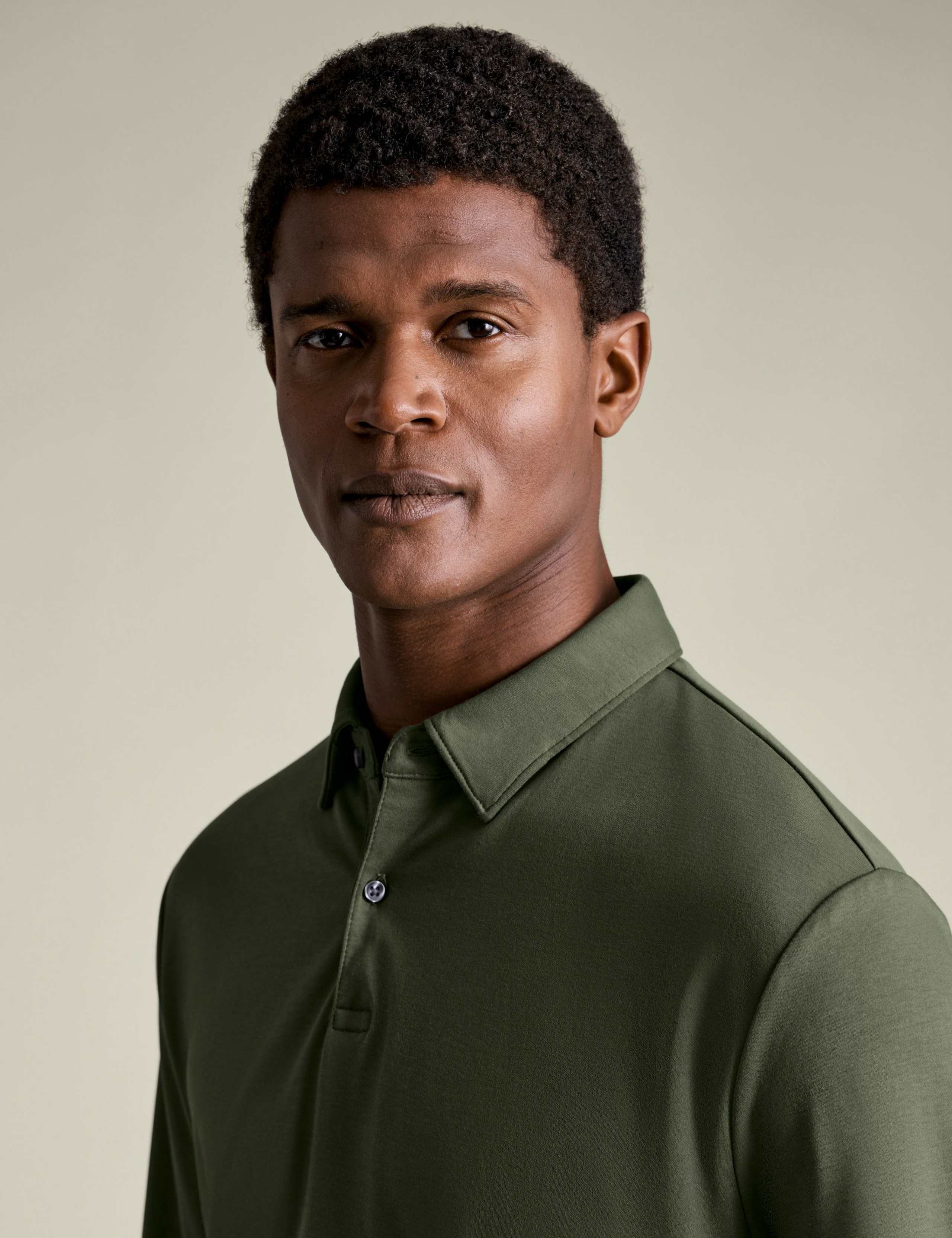 Pure Cotton Jersey Long Sleeve Polo Shirt 2 of 6