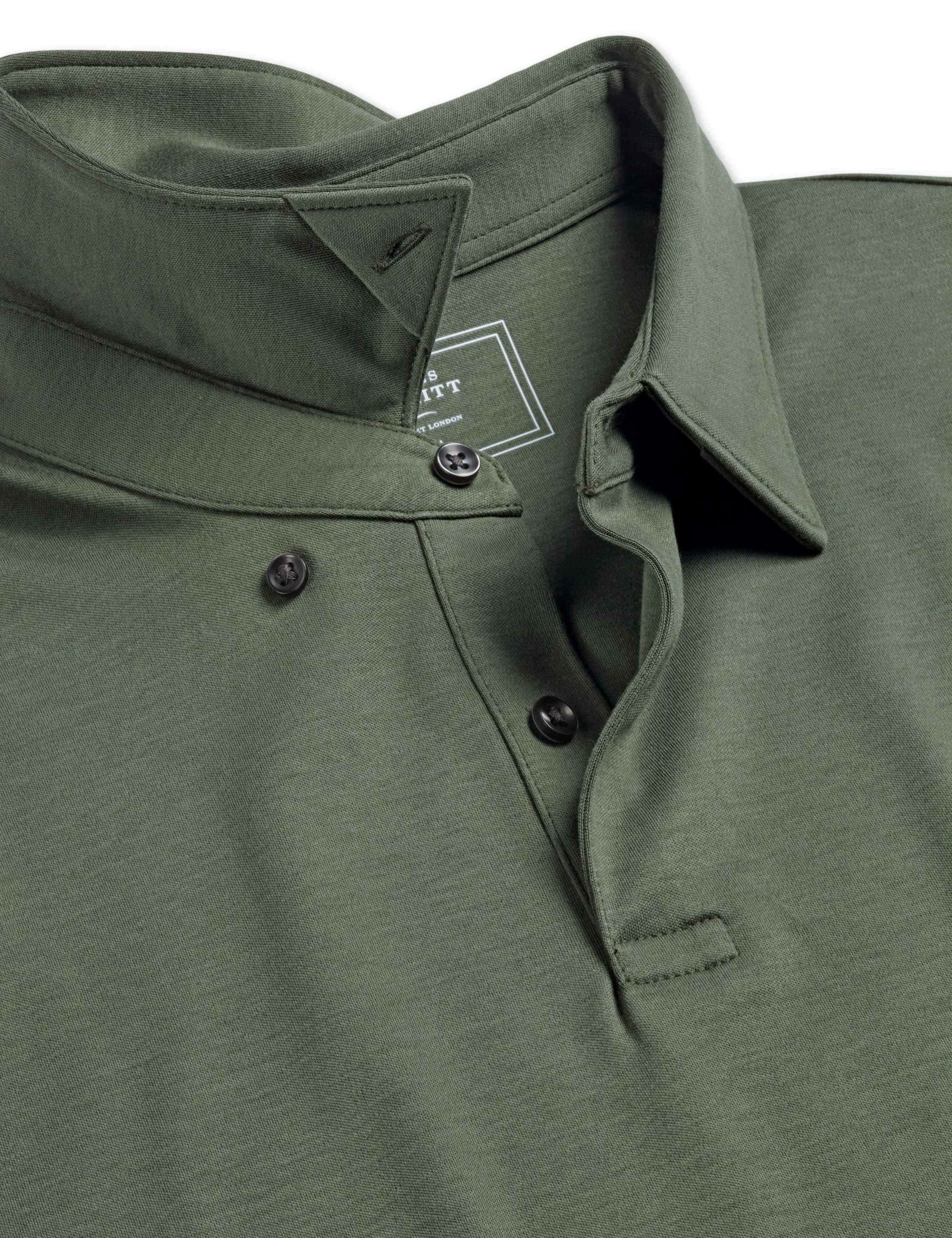 Pure Cotton Jersey Long Sleeve Polo Shirt 5 of 6