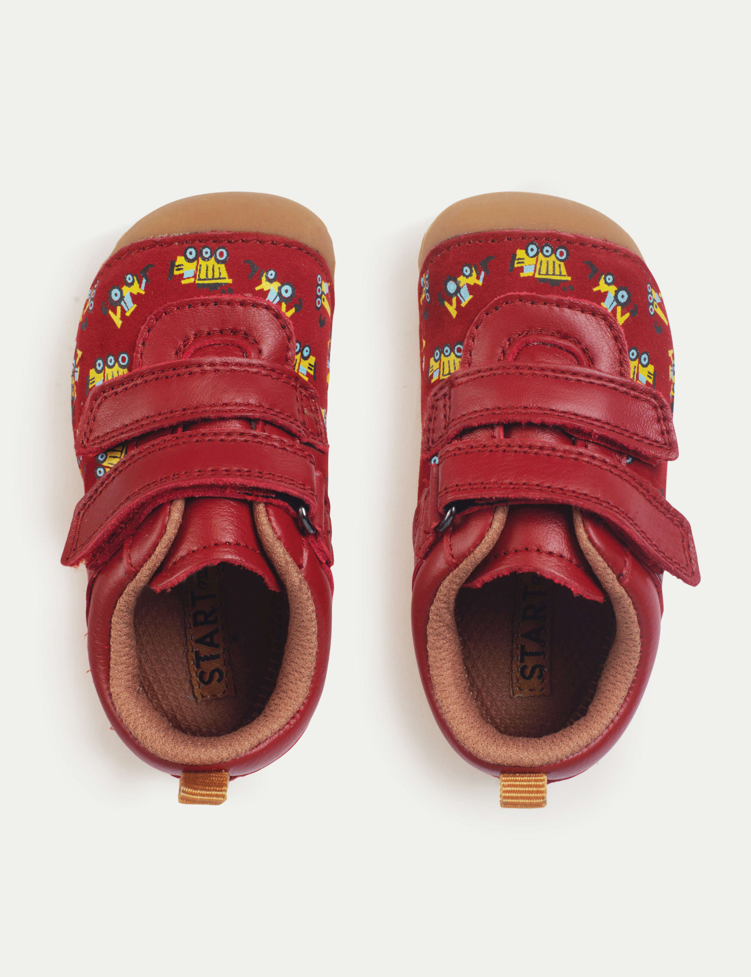 Baby Leather Digger Riptape Pram Shoes (3 Small - 5 Small) 2 of 6