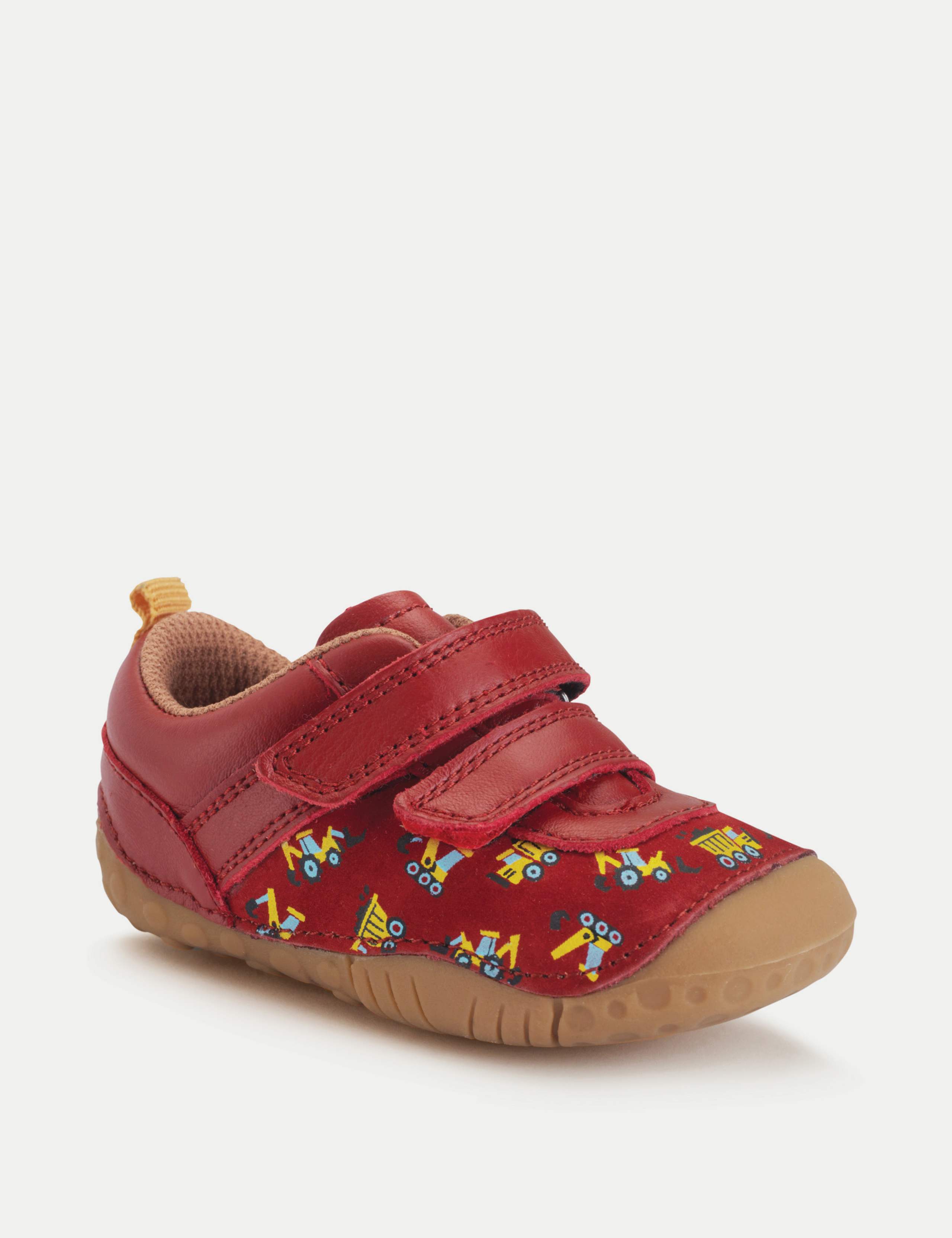 Baby Leather Digger Riptape Pram Shoes (3 Small - 5 Small) 3 of 6