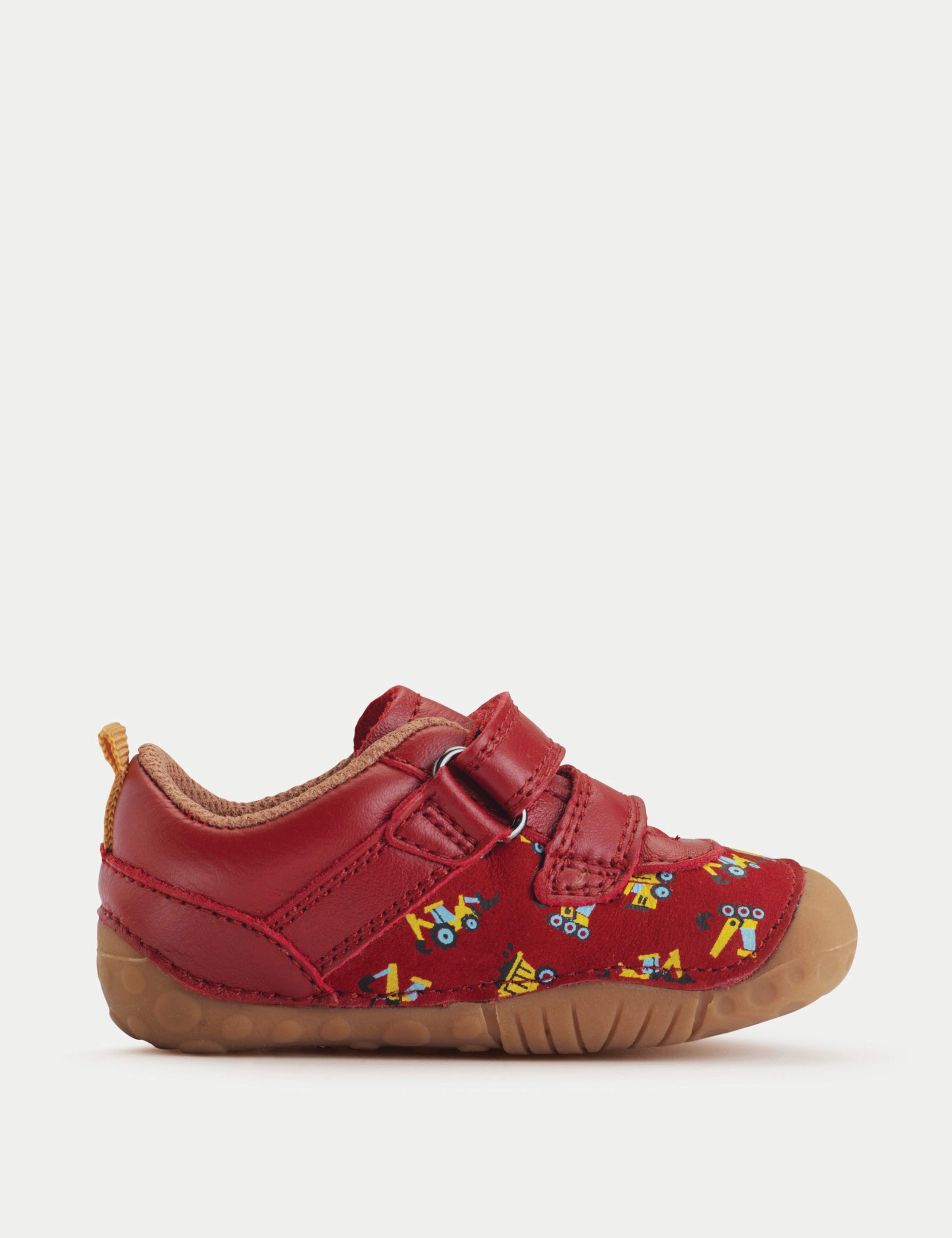 Baby Leather Digger Riptape Pram Shoes (3 Small - 5 Small) 5 of 6