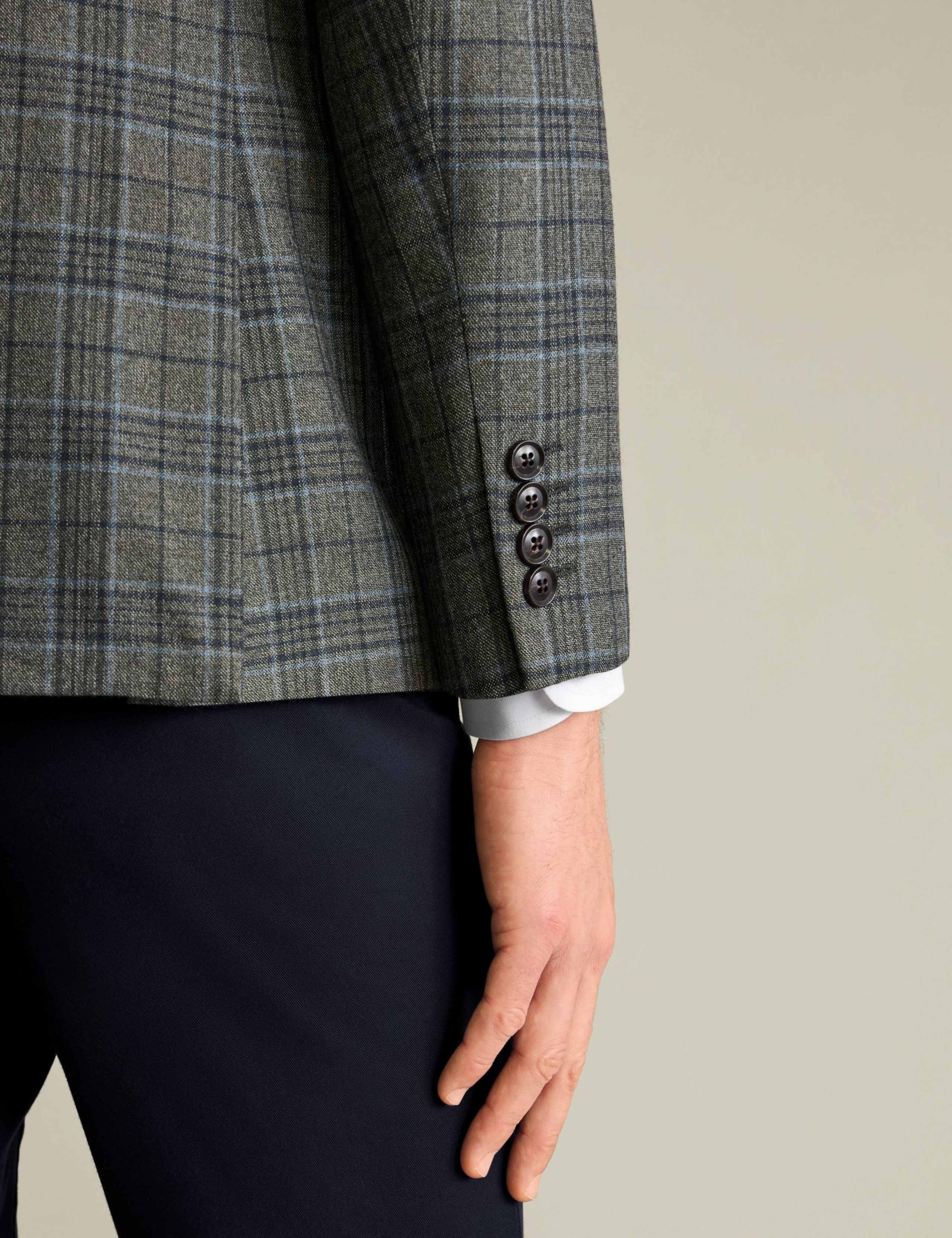 Slim Fit Wool Blend Prince of Wales Check Jacket 4 of 5