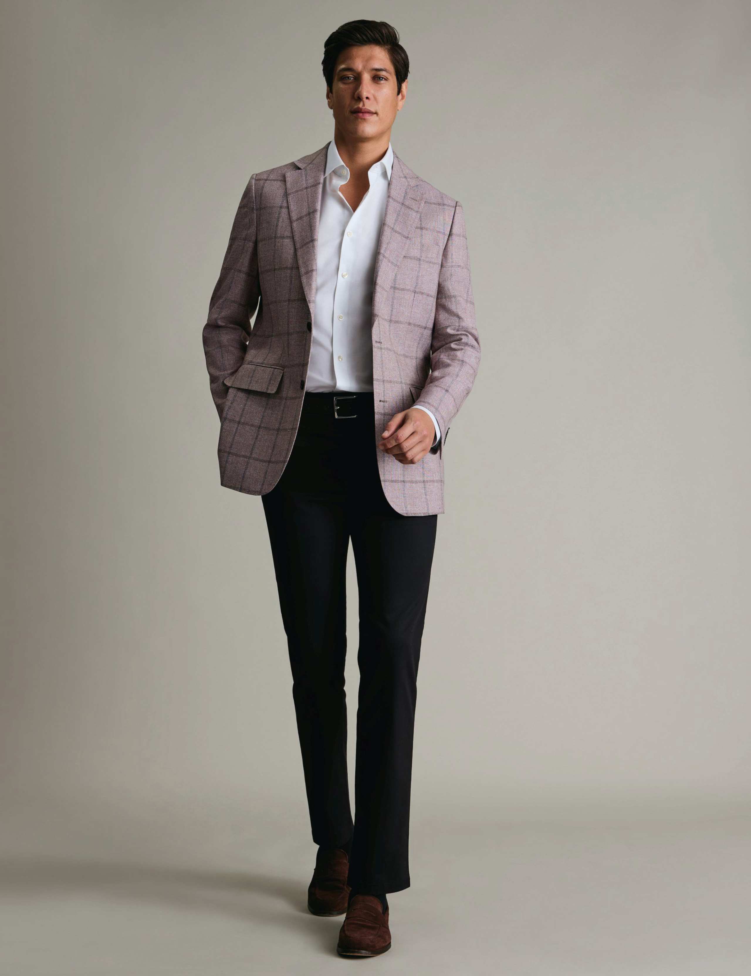 Slim Fit Wool Blend Check Suit Jacket 2 of 5