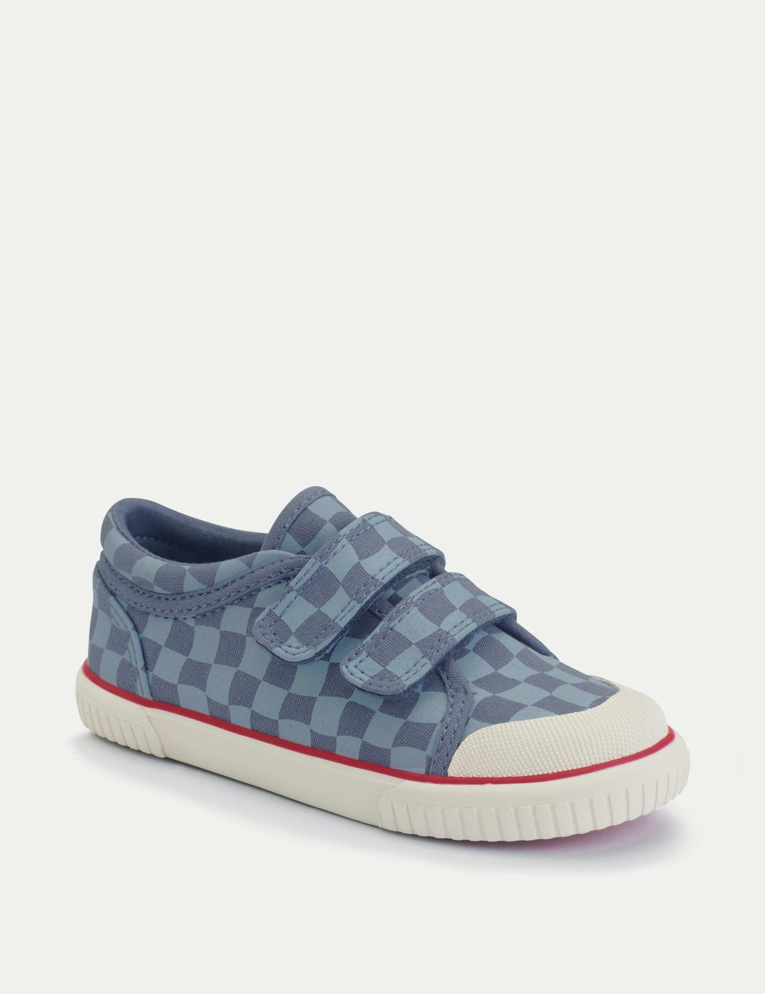 Canvas Checked Riptape Trainers (6 Small - 3 Large) 2 of 3