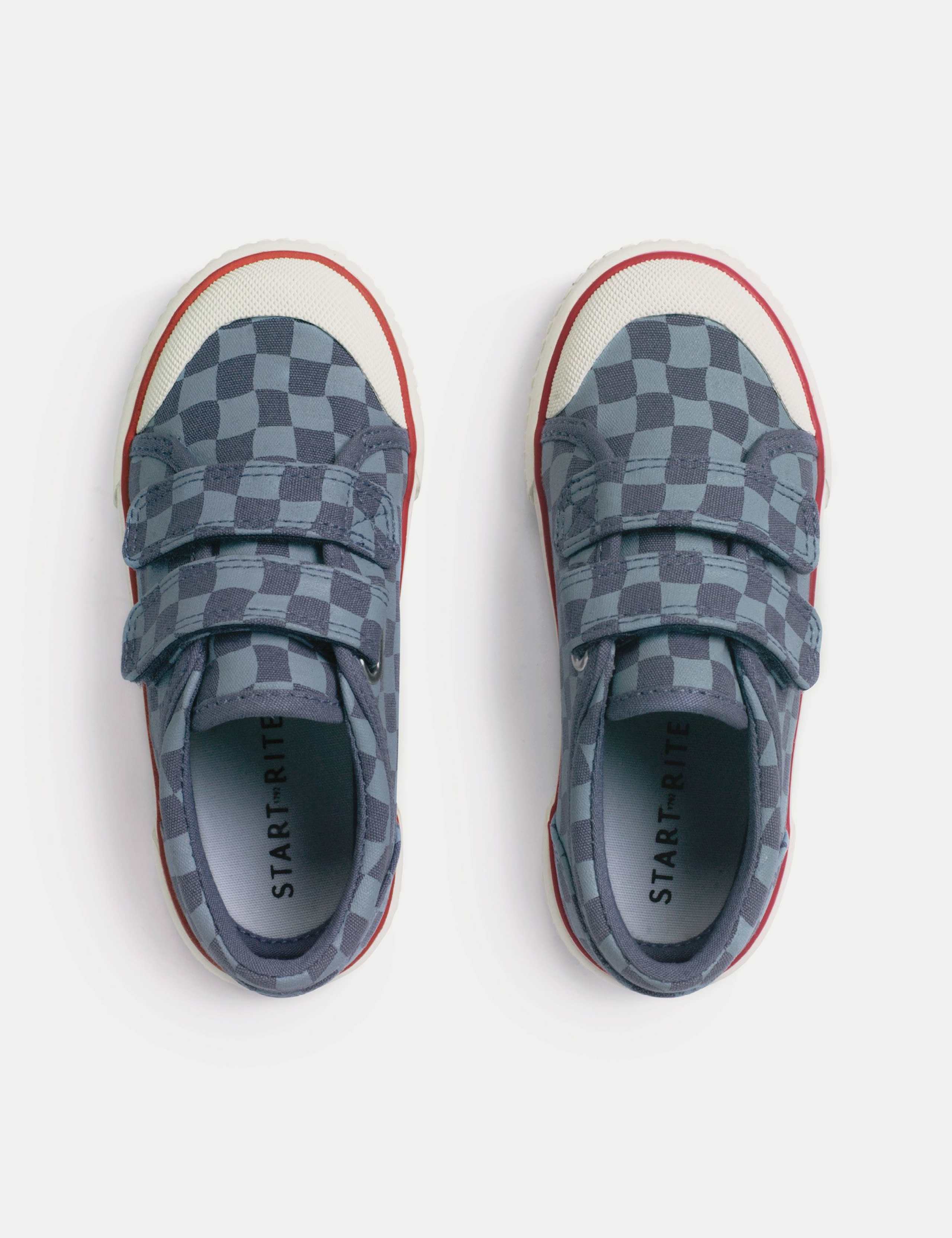 Canvas Checked Riptape Trainers (6 Small - 3 Large) 3 of 3