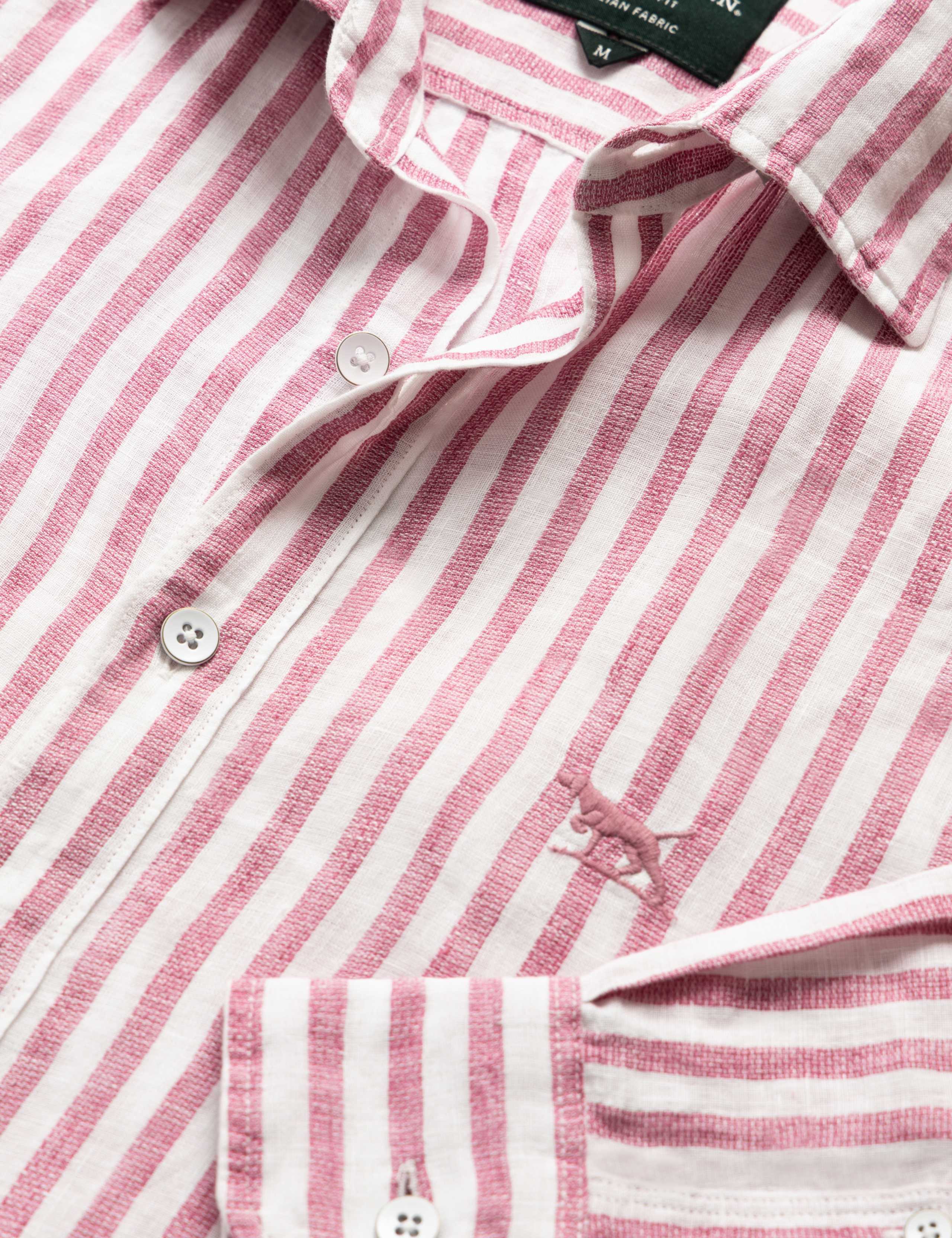 Slim Fit Pure Linen Striped Shirt 4 of 6