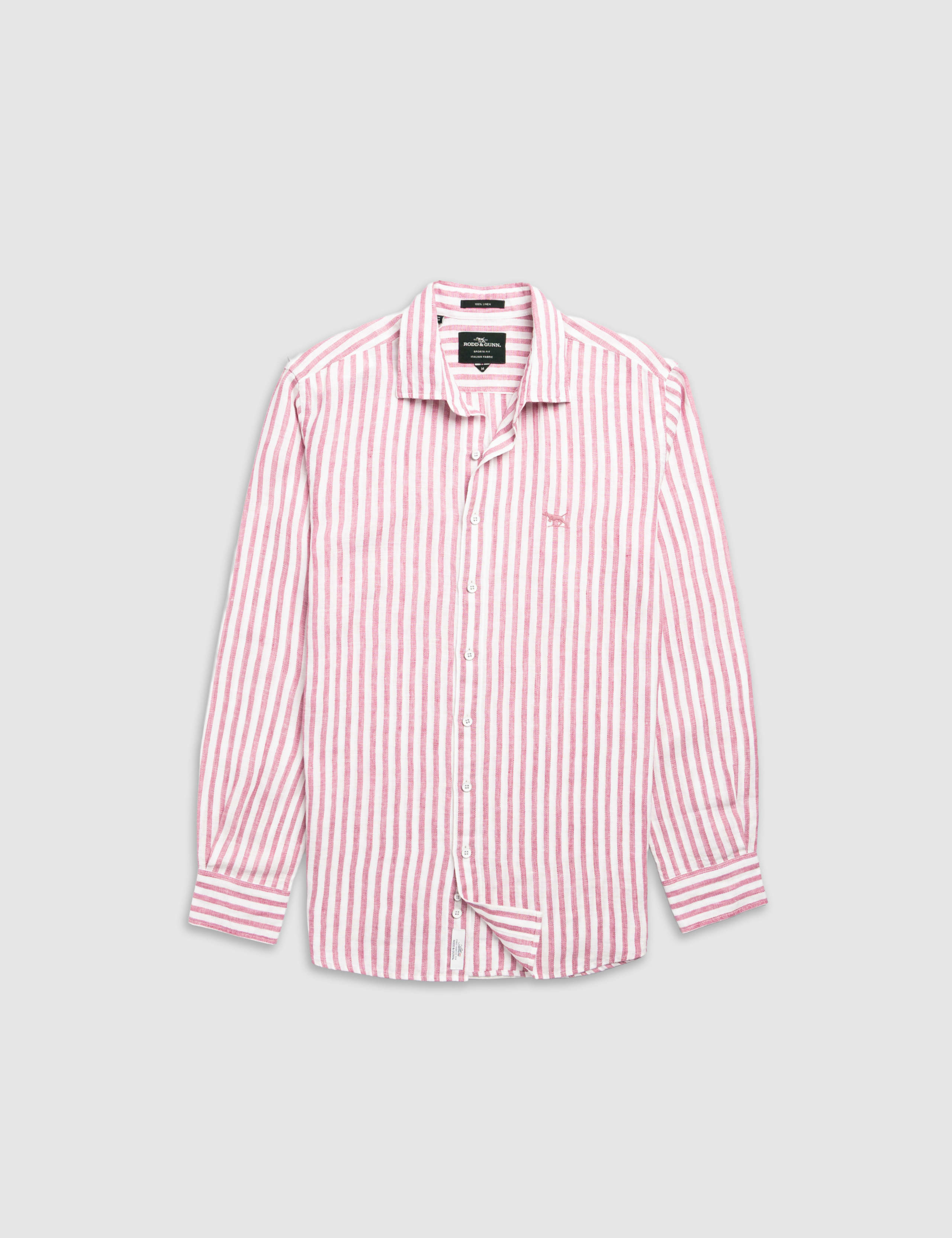 Slim Fit Pure Linen Striped Shirt 6 of 6