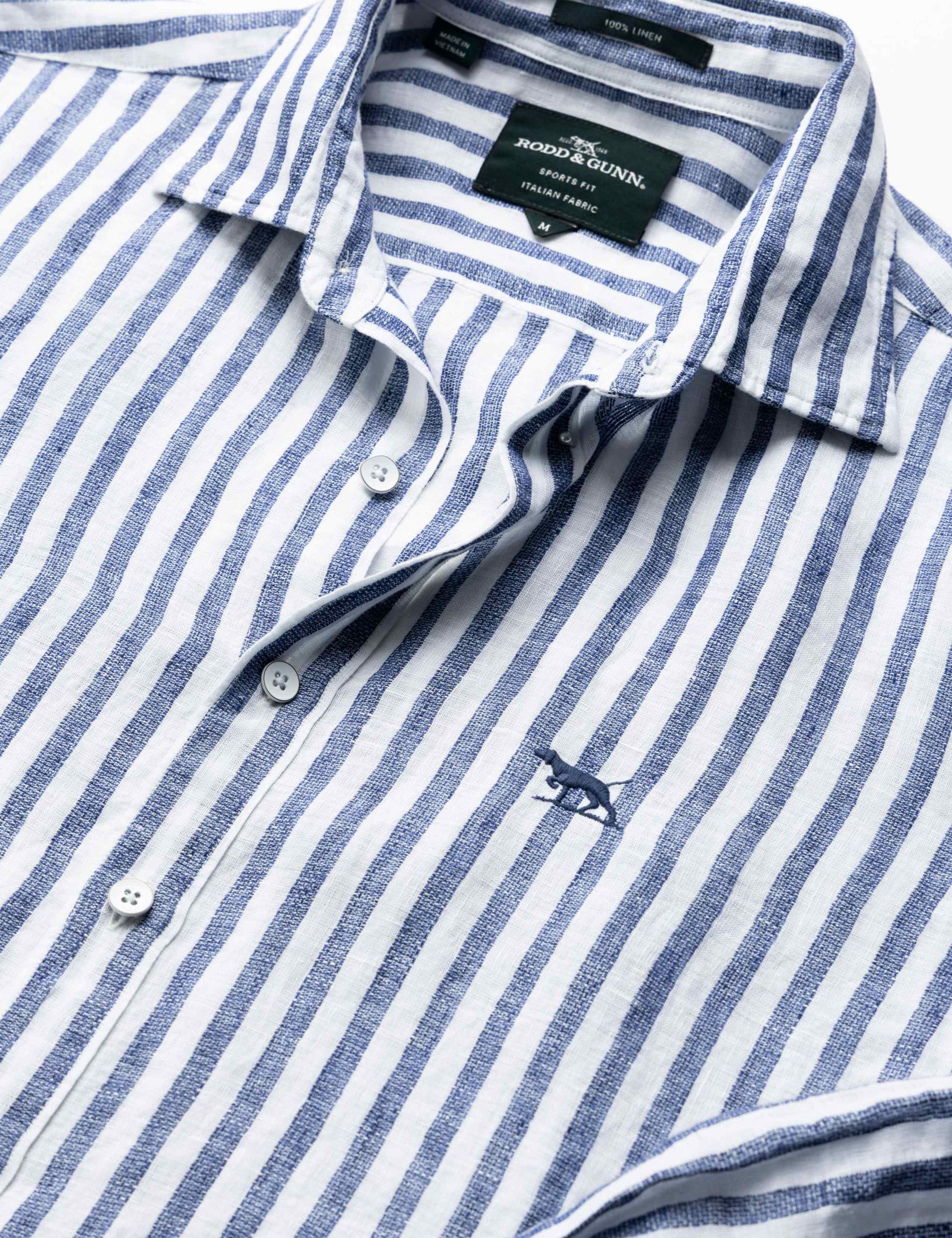 Slim Fit Pure Linen Striped Shirt 6 of 6