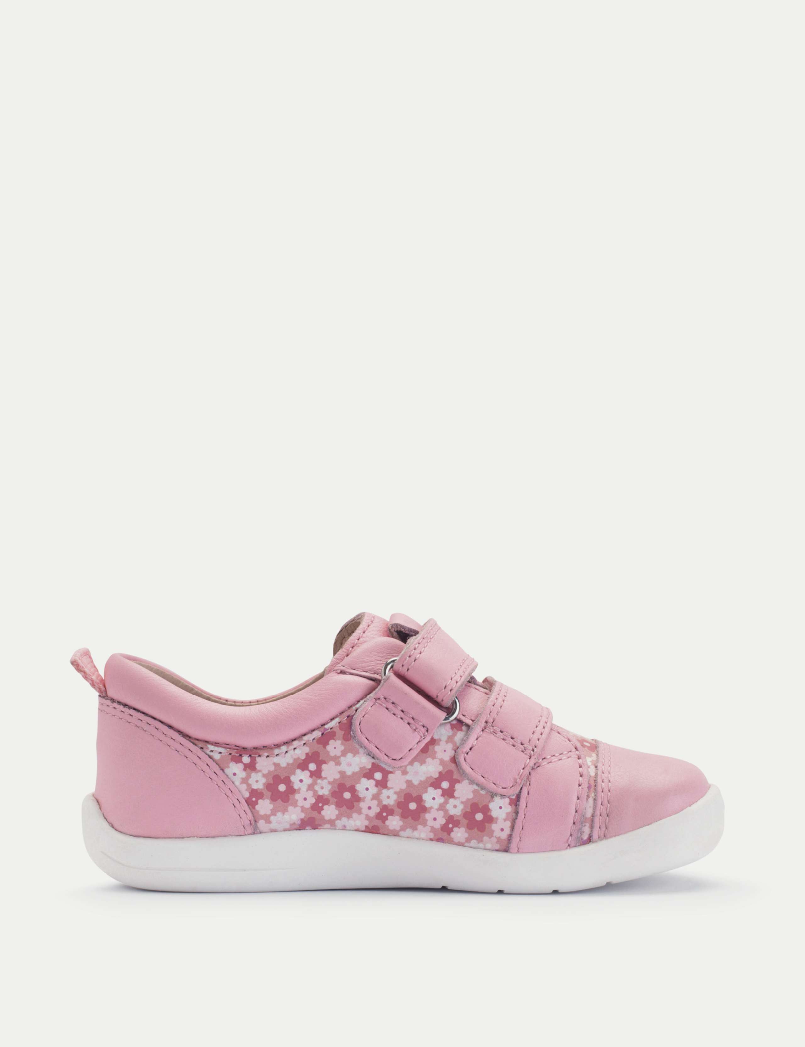 Kids' Leather Floral Riptape Trainers (4 Small - 8 Small) 5 of 6