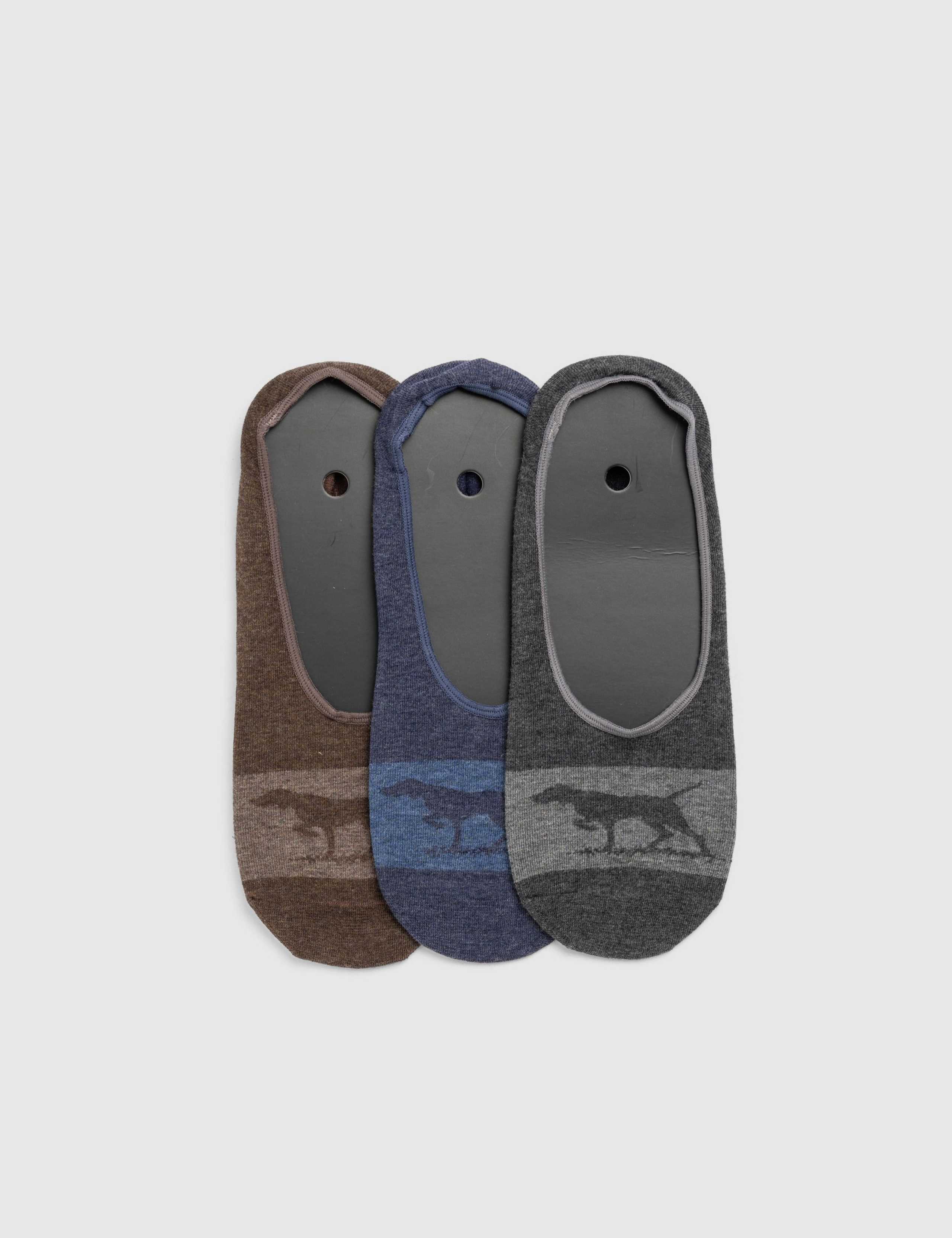 3 Pack Patterned Cotton Rich Trainer Socks 1 of 3