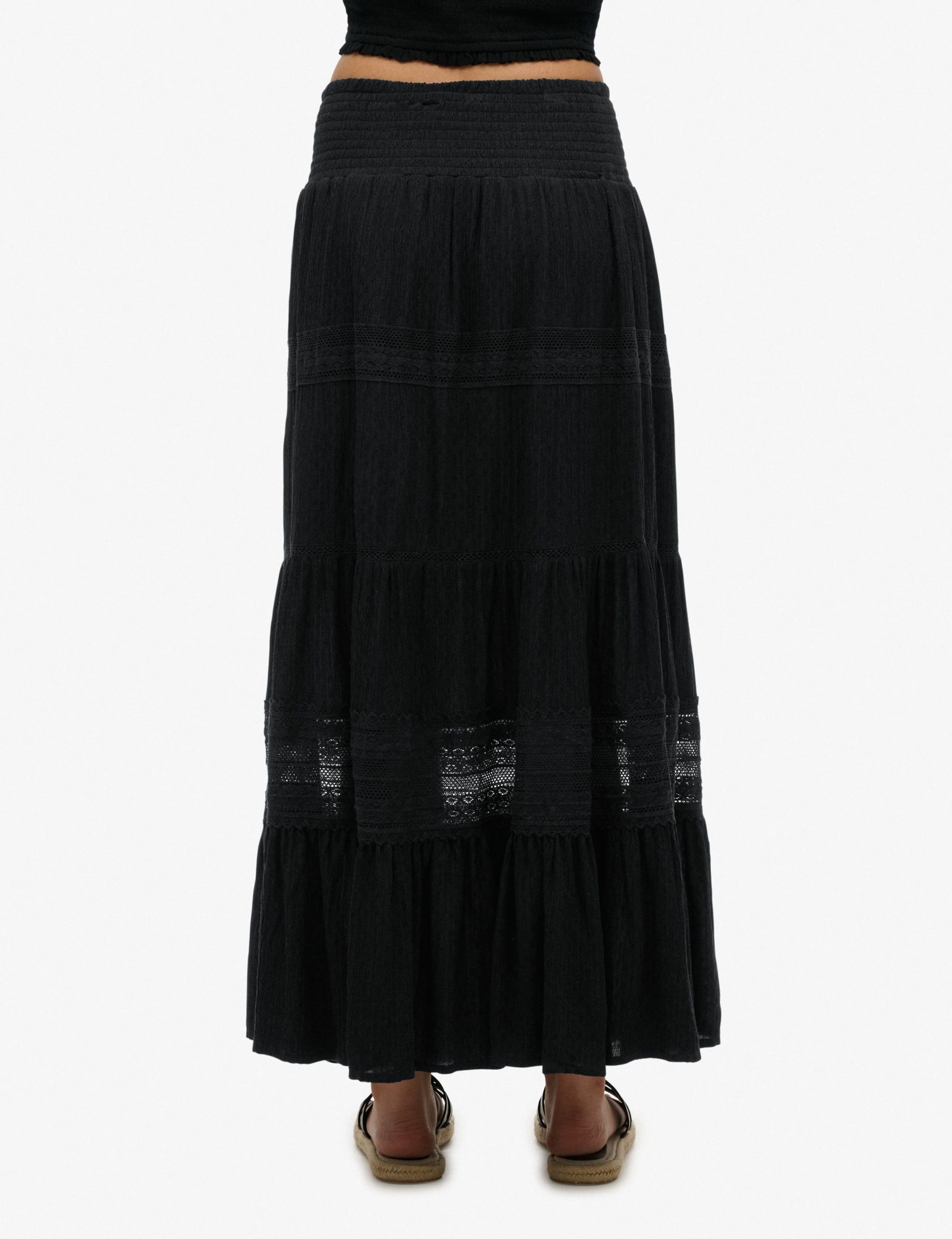 Lace Detail Maxi Tiered Skirt 3 of 8