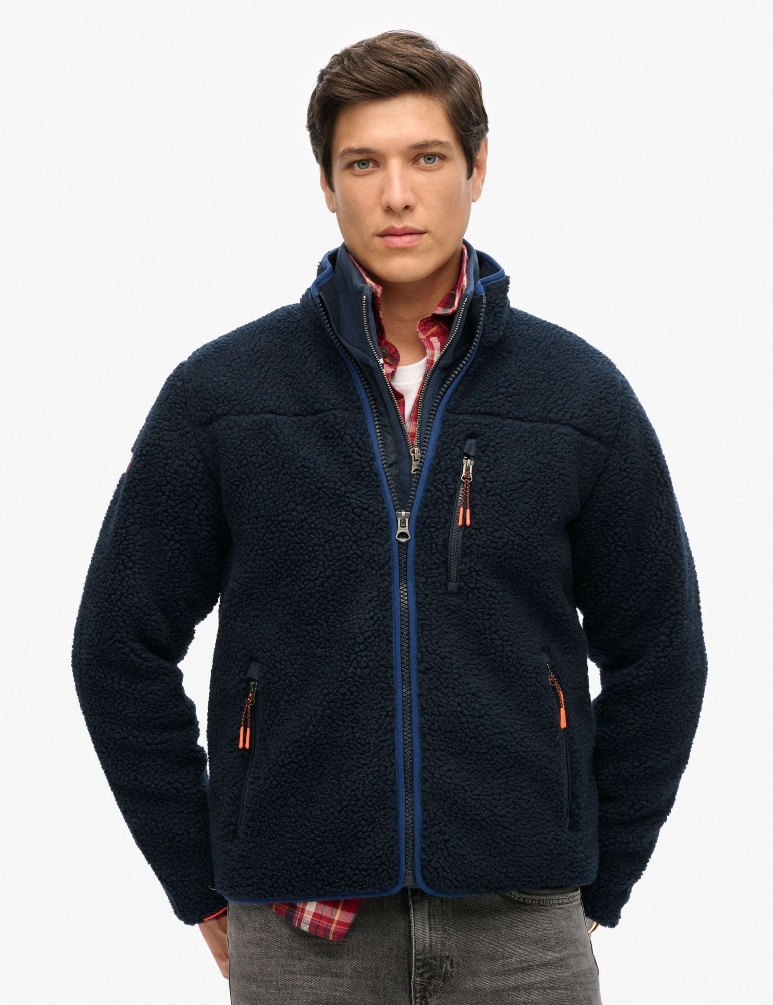 Fleece Zip Up Funnel Neck Jacket 2 of 5