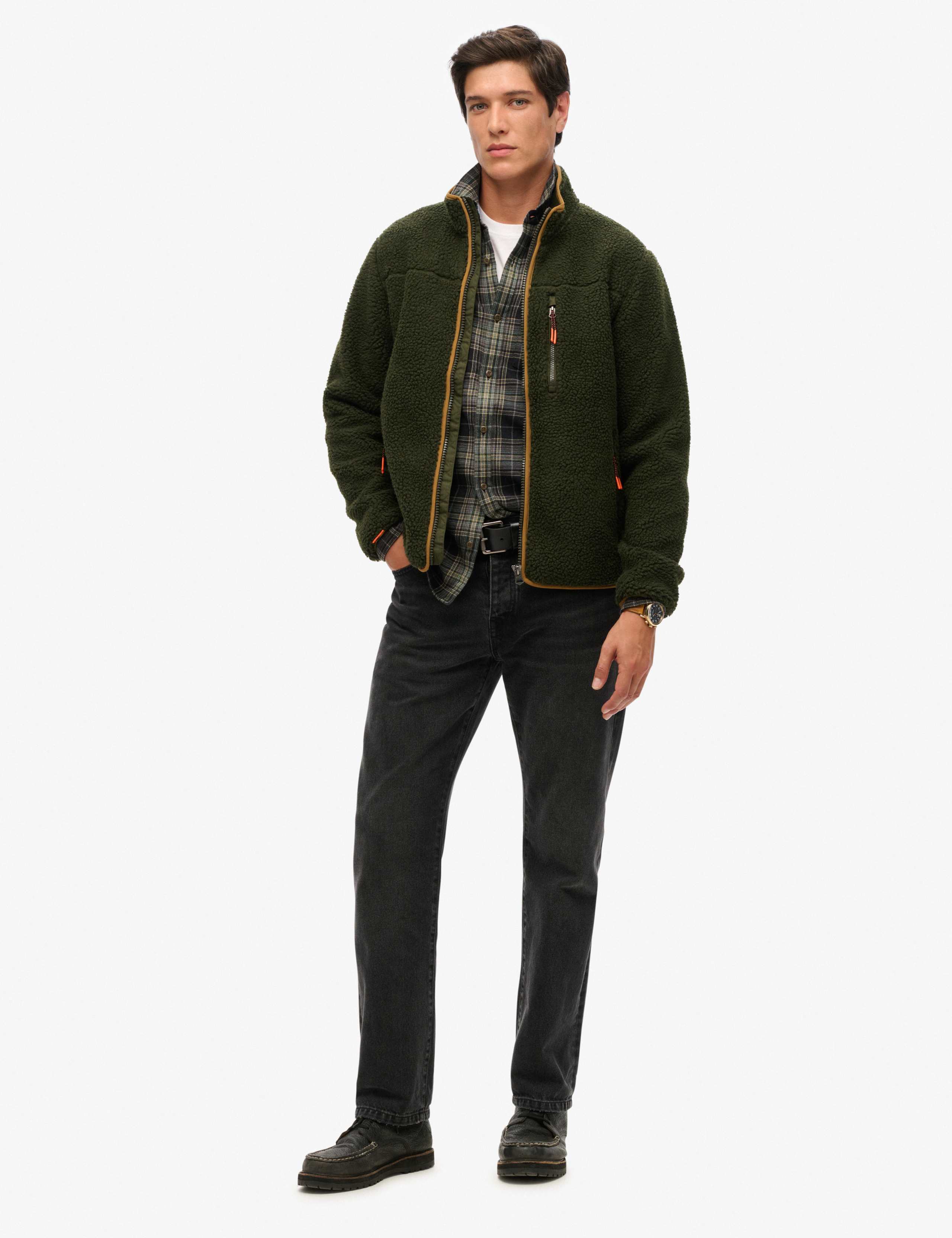 Fleece Zip Up Funnel Neck Jacket 4 of 6