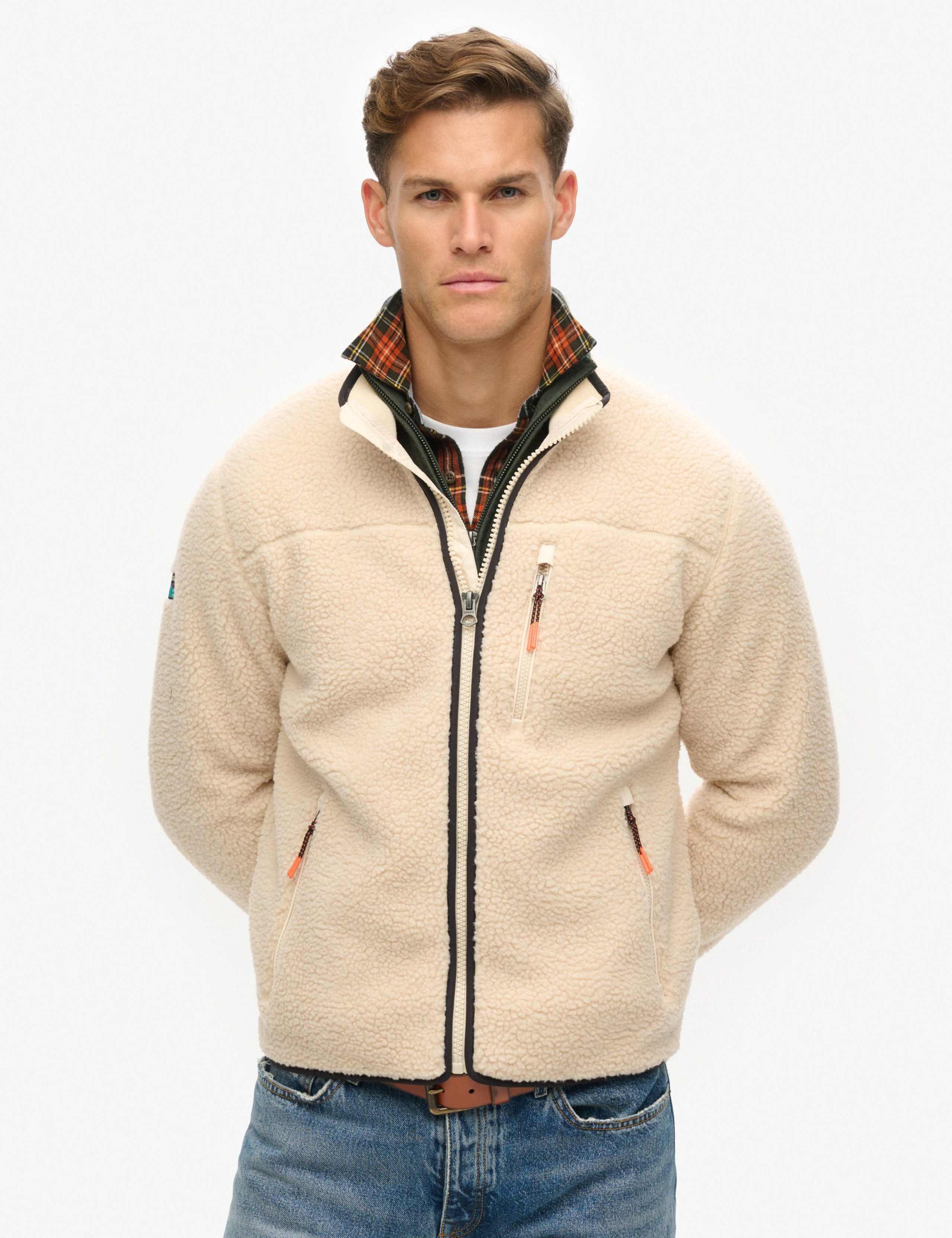 Fleece Zip Up Funnel Neck Jacket 3 of 4