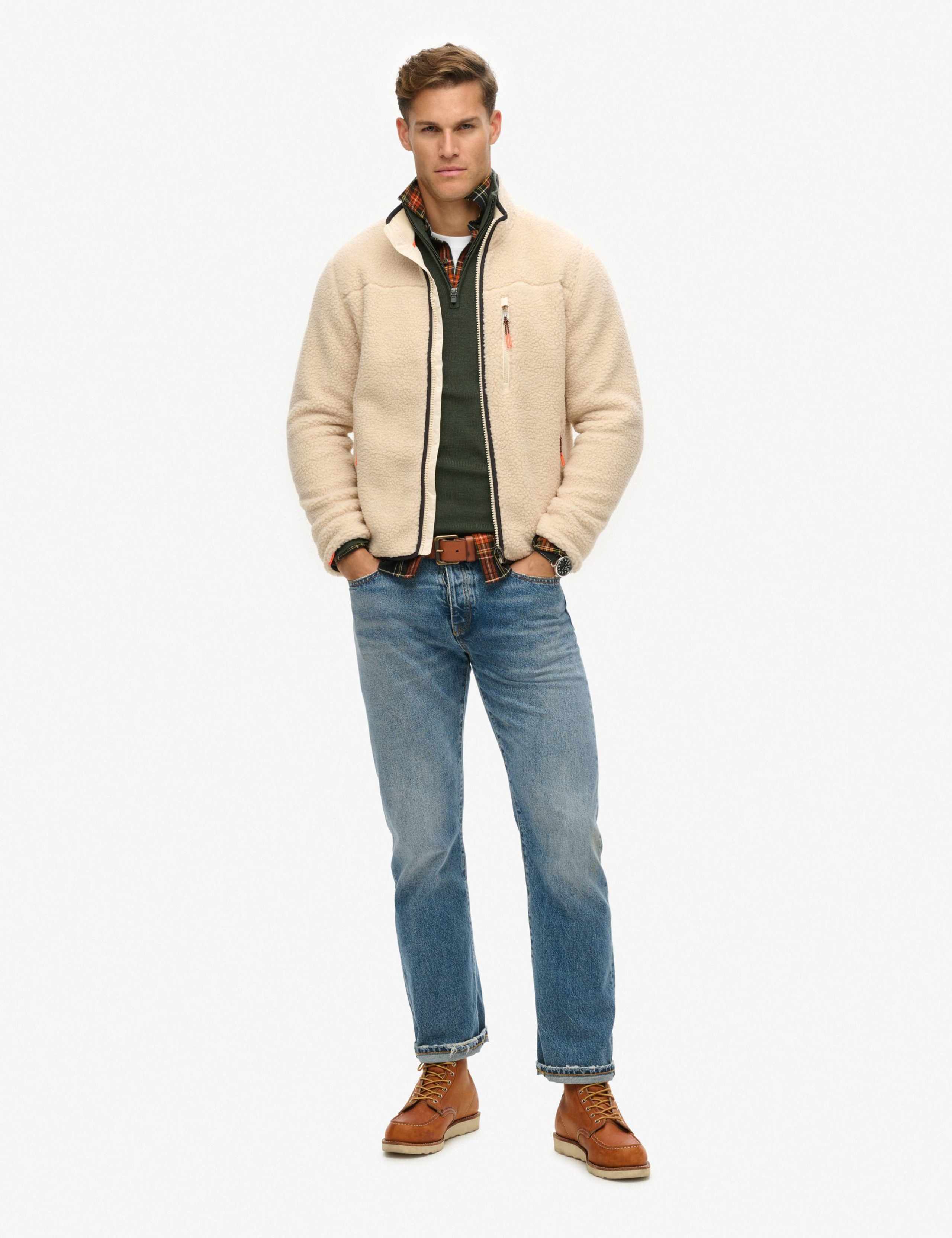 Fleece Zip Up Funnel Neck Jacket 4 of 4