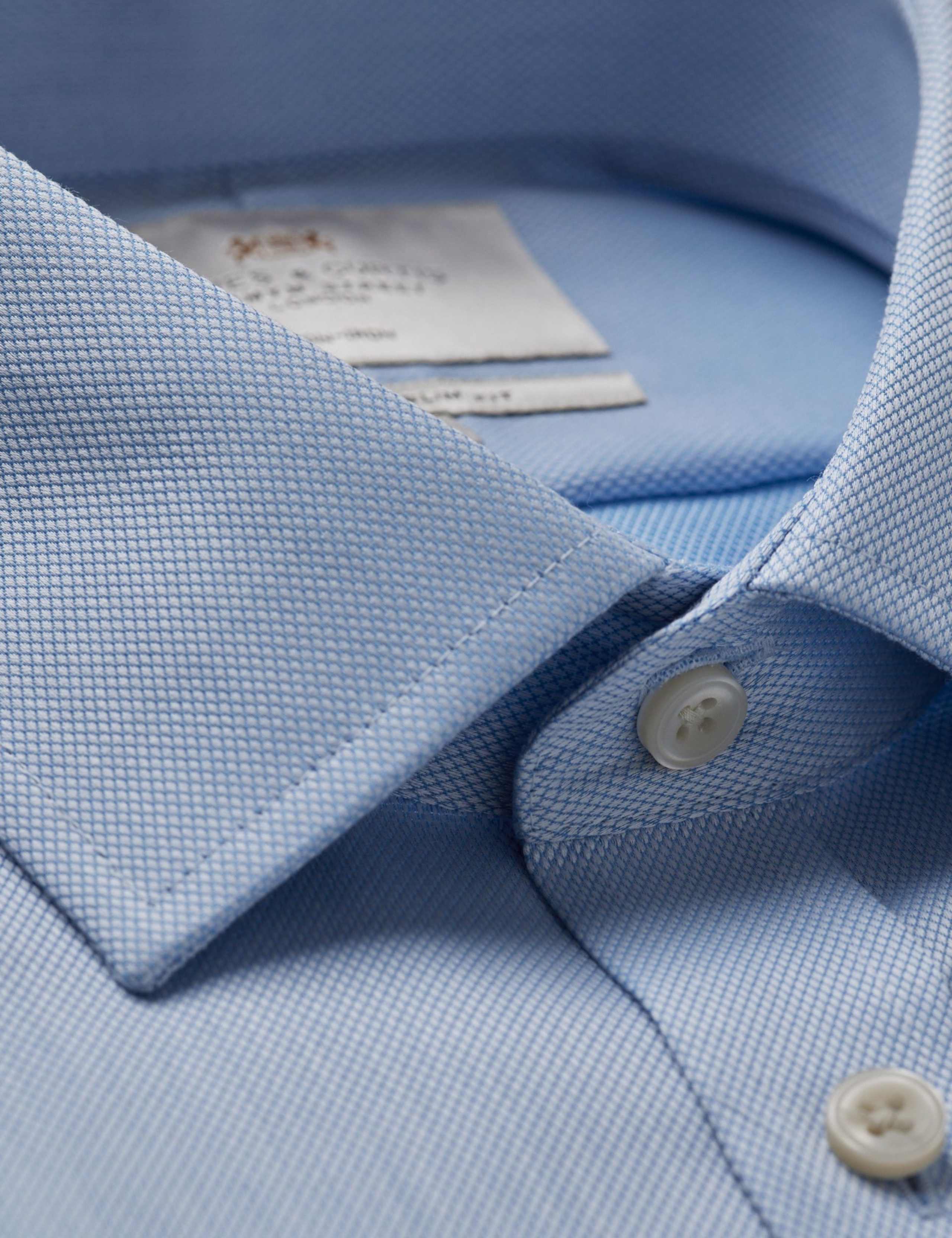 Slim Fit Pure Cotton Pique Shirt 2 of 3