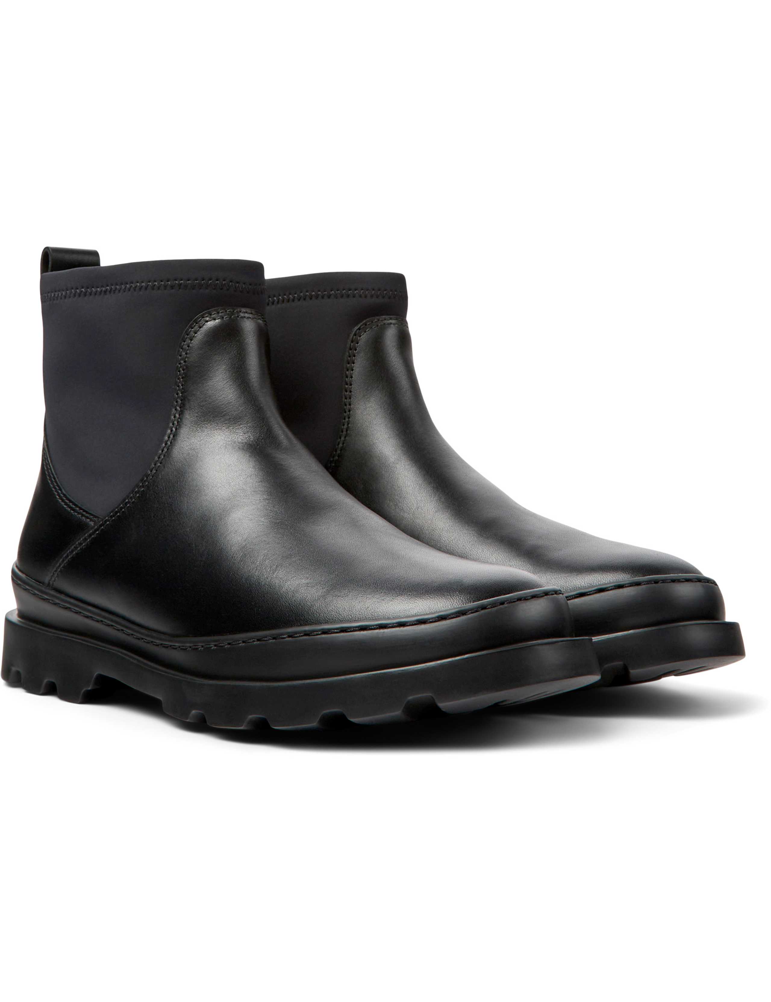 Leather Flat Ankle Boots 2 of 5