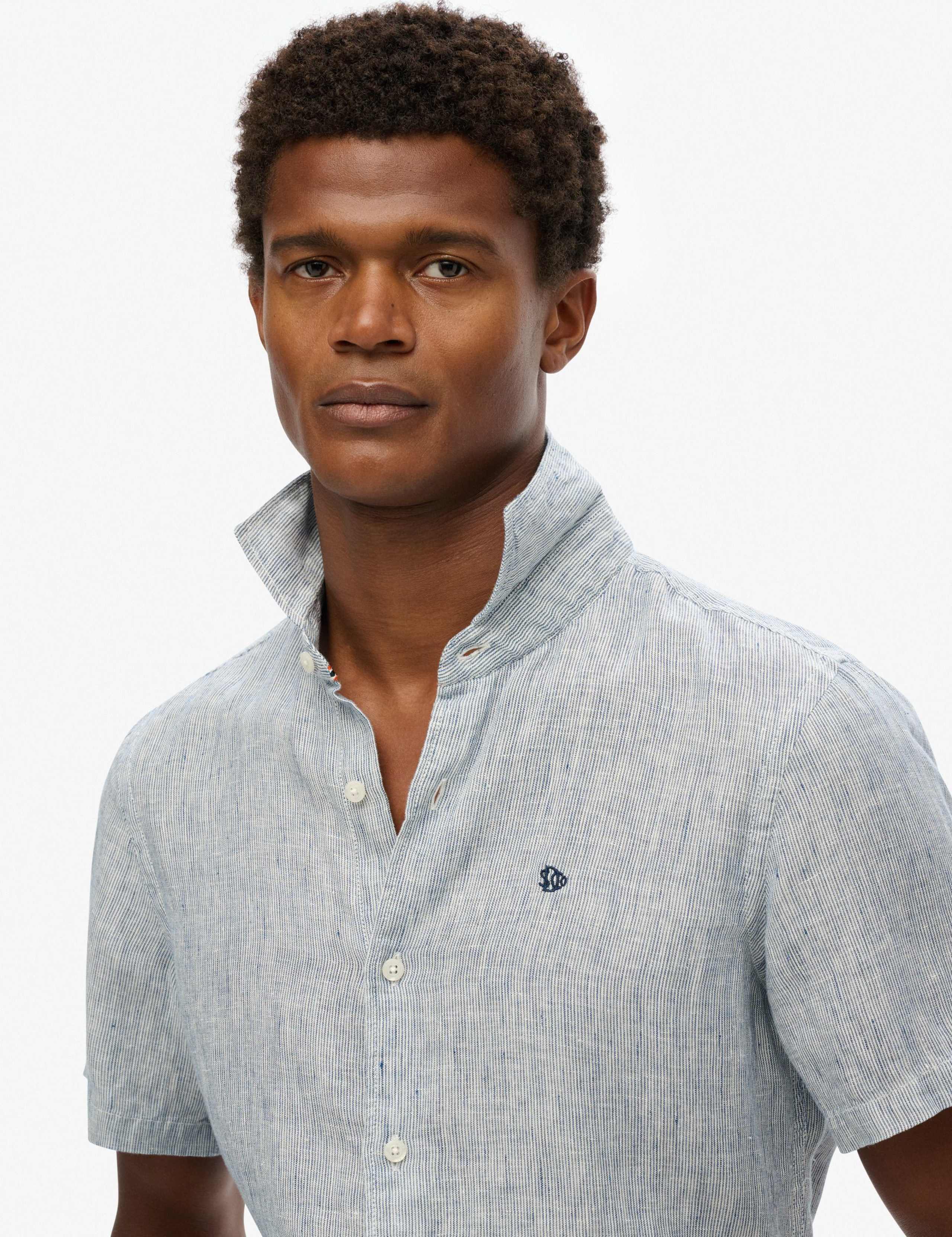 Relaxed Fit Pure Linen Embroidered Shirt 5 of 7