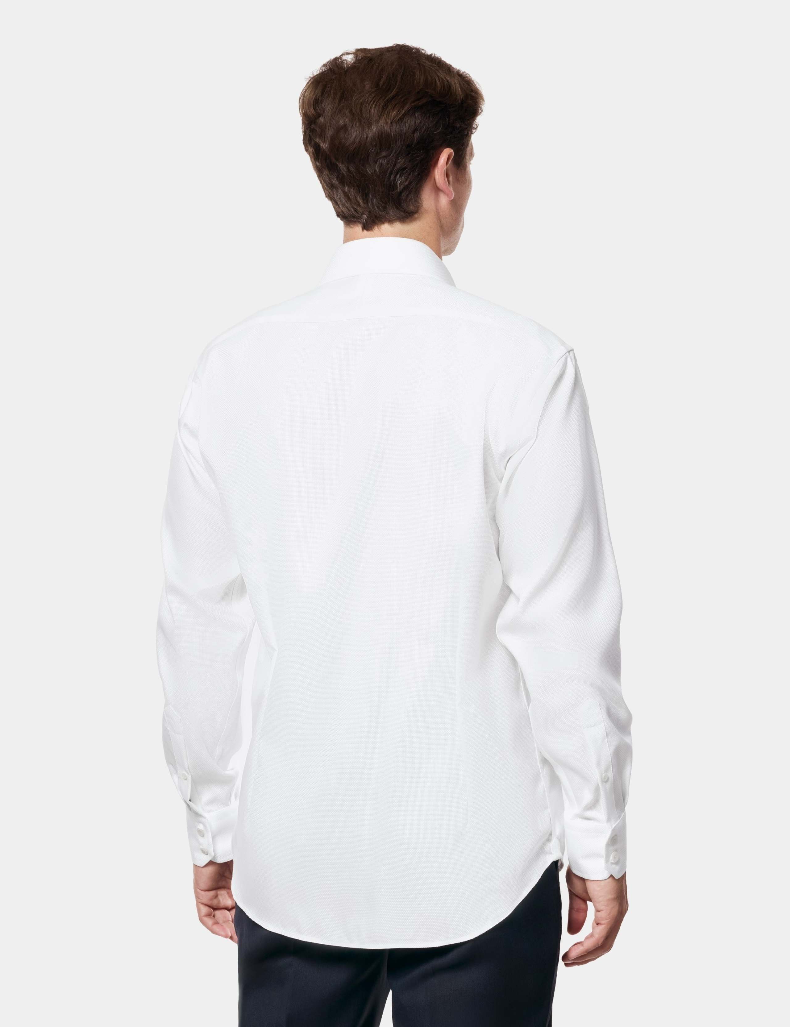 Slim Fit Non Iron Pure Cotton Textured Shirt 2 of 4