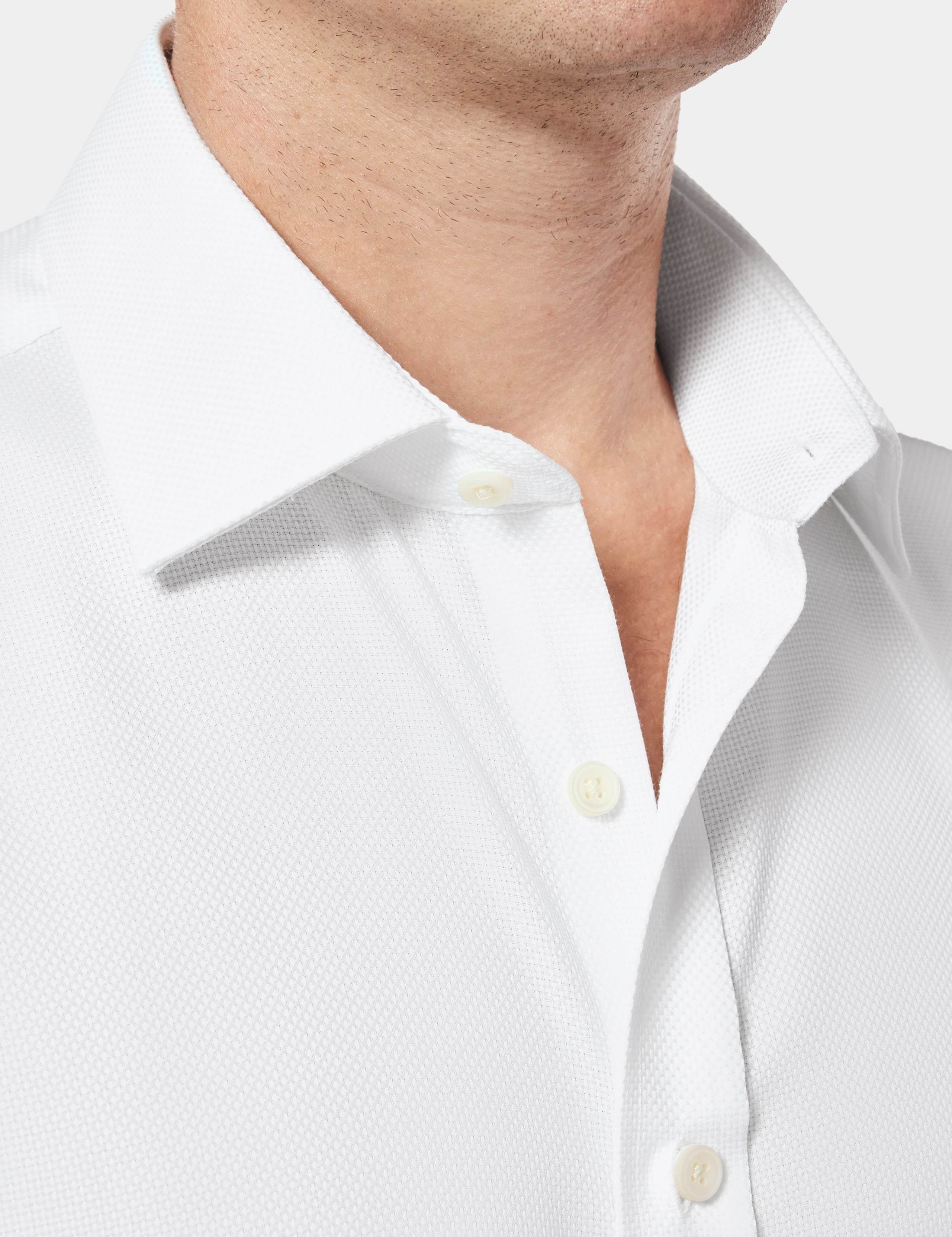Slim Fit Non Iron Pure Cotton Textured Shirt 3 of 4