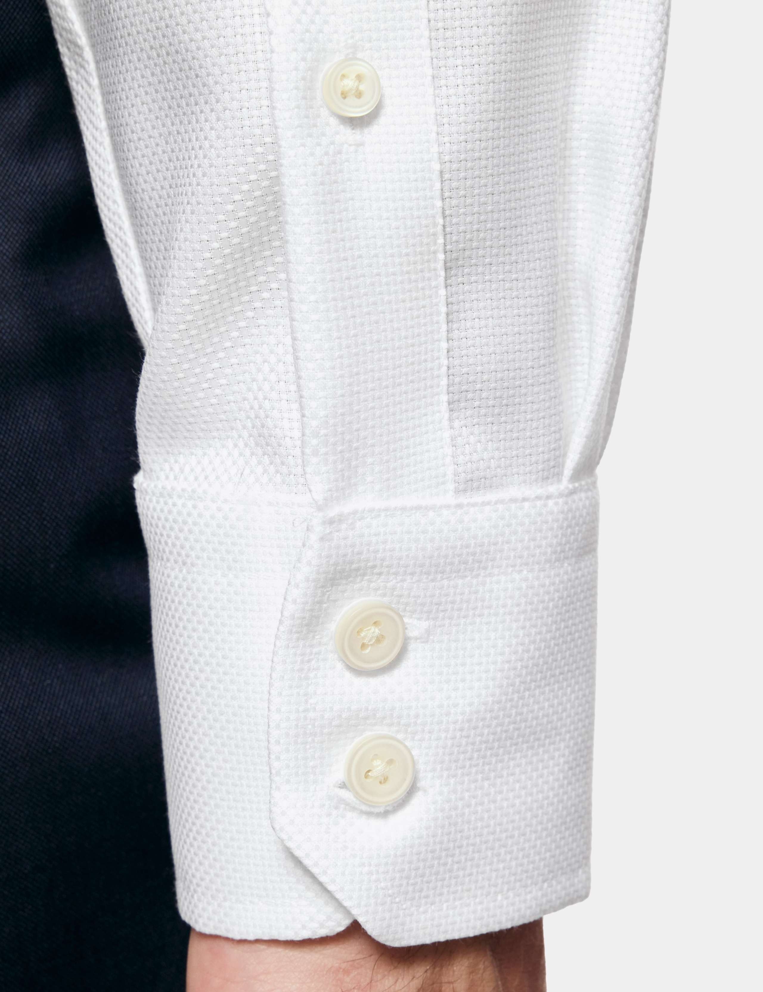 Slim Fit Non Iron Pure Cotton Textured Shirt 4 of 4