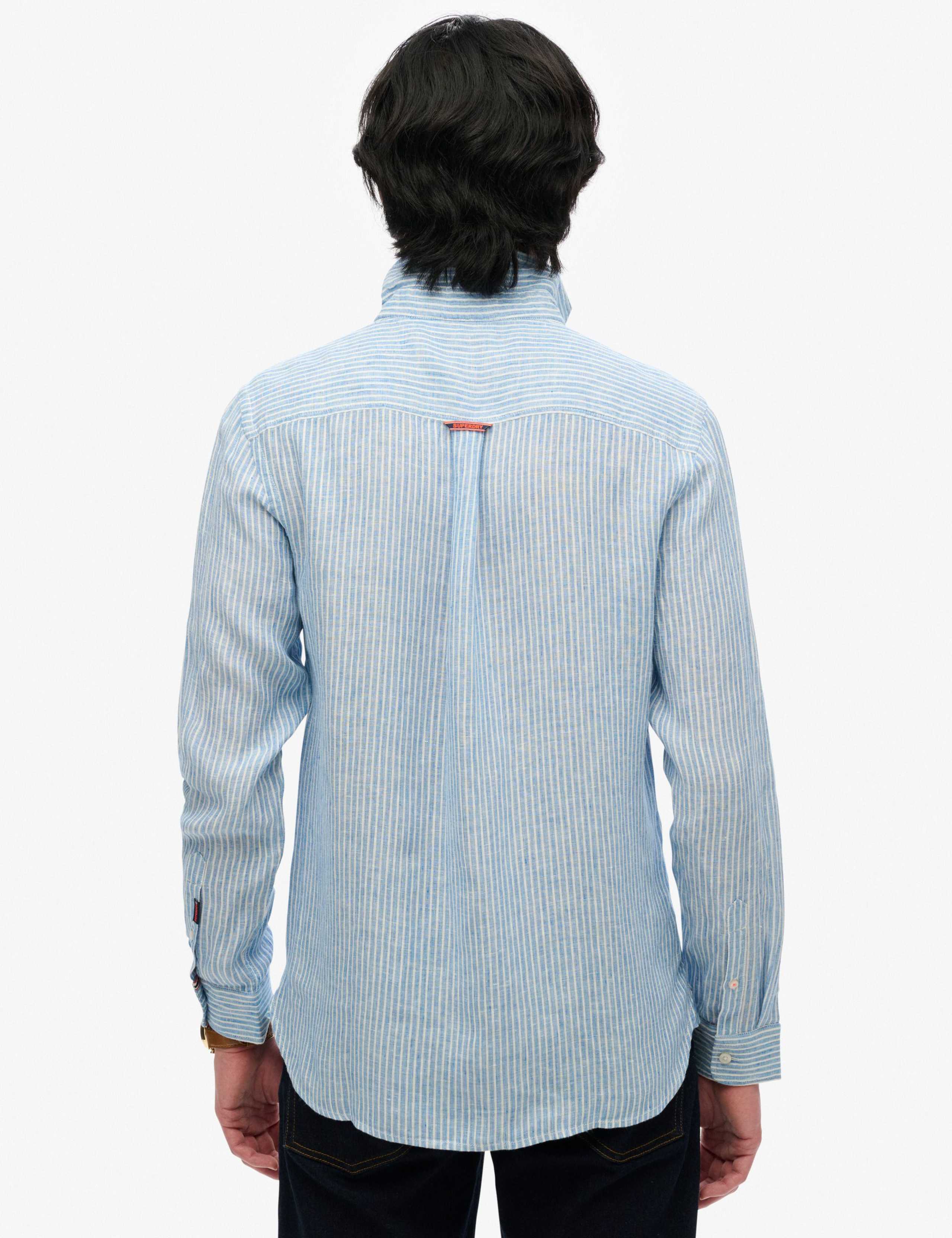 Relaxed Fit Pure Linen Striped Shirt 3 of 7