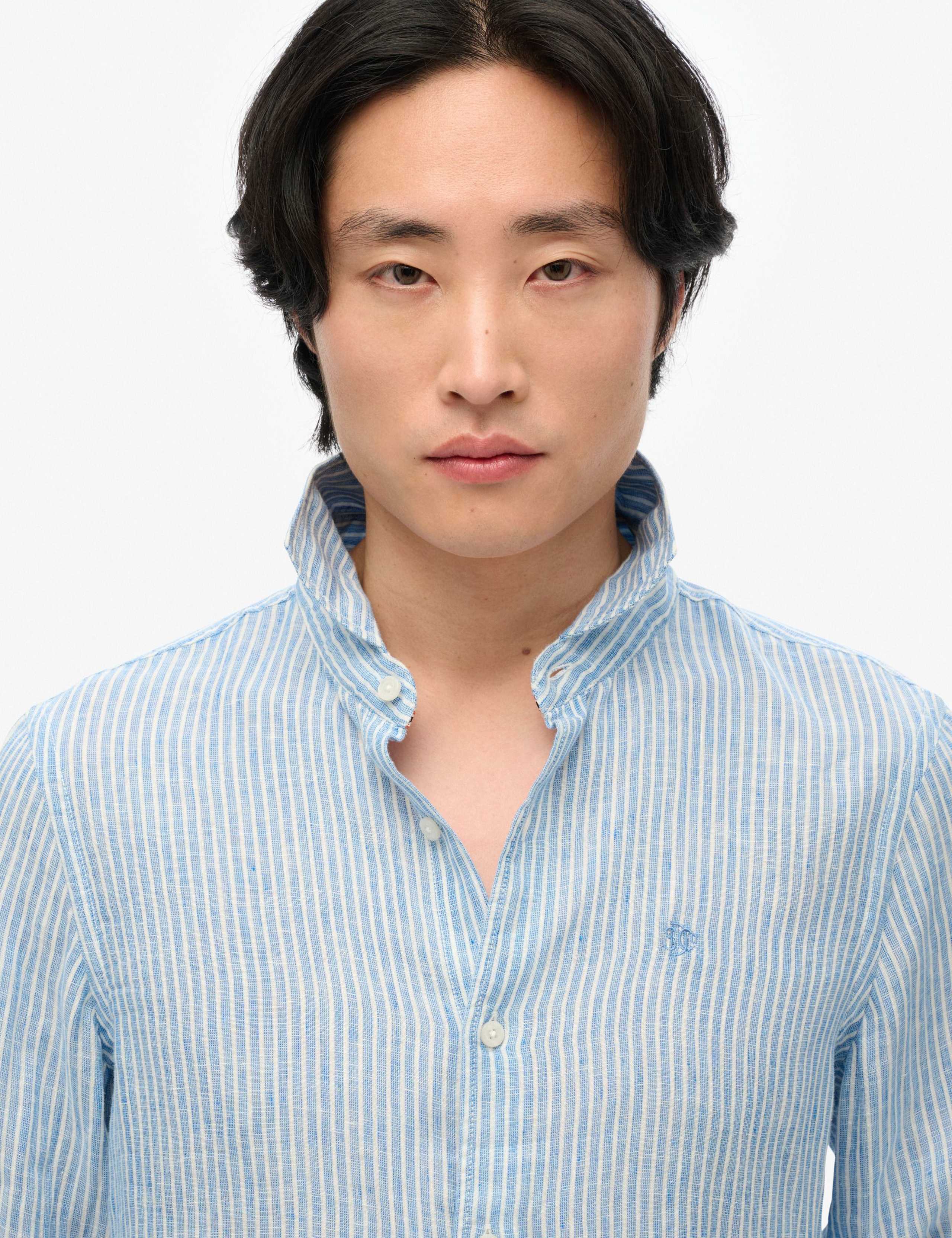 Relaxed Fit Pure Linen Striped Shirt 5 of 7