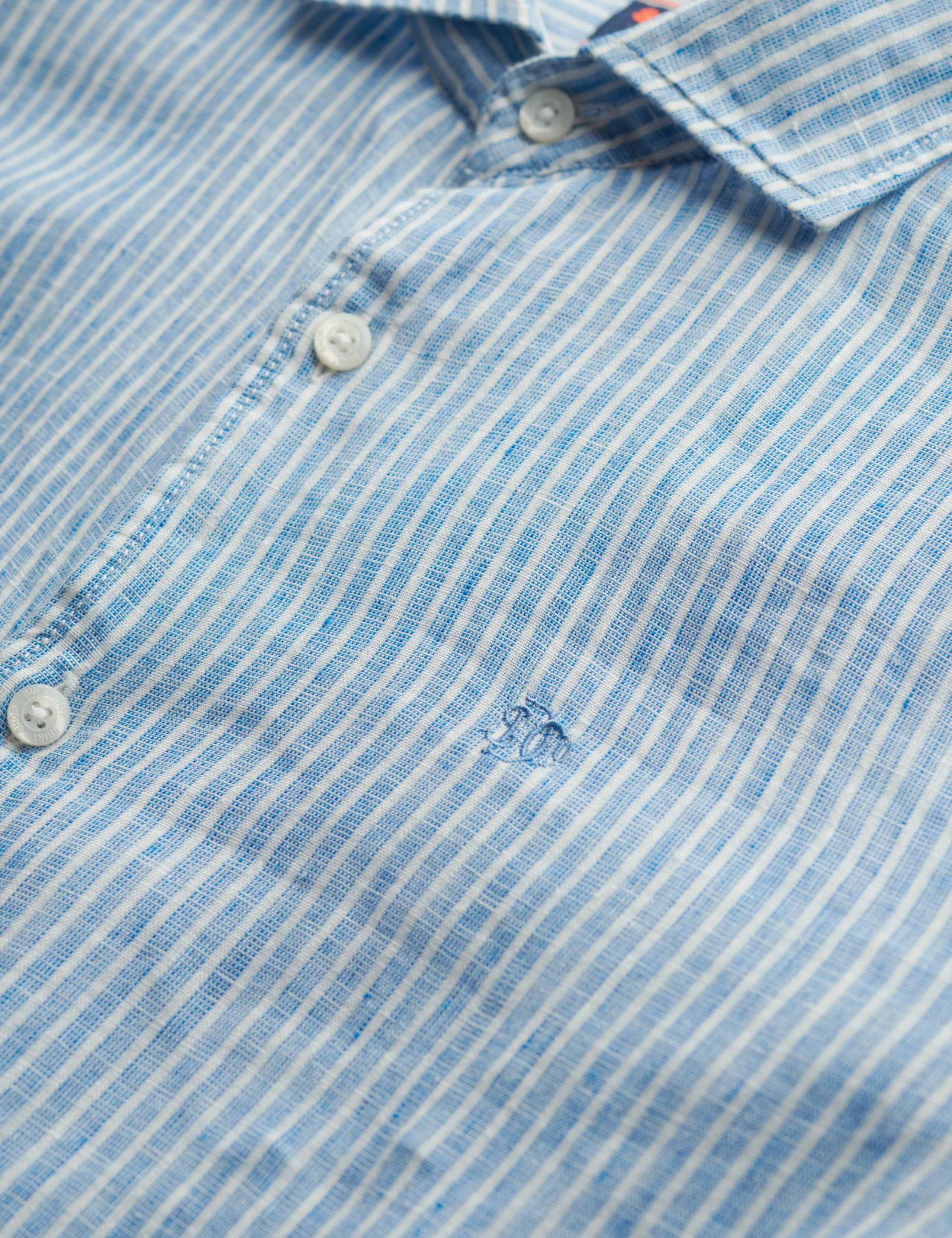Relaxed Fit Pure Linen Striped Shirt 6 of 7