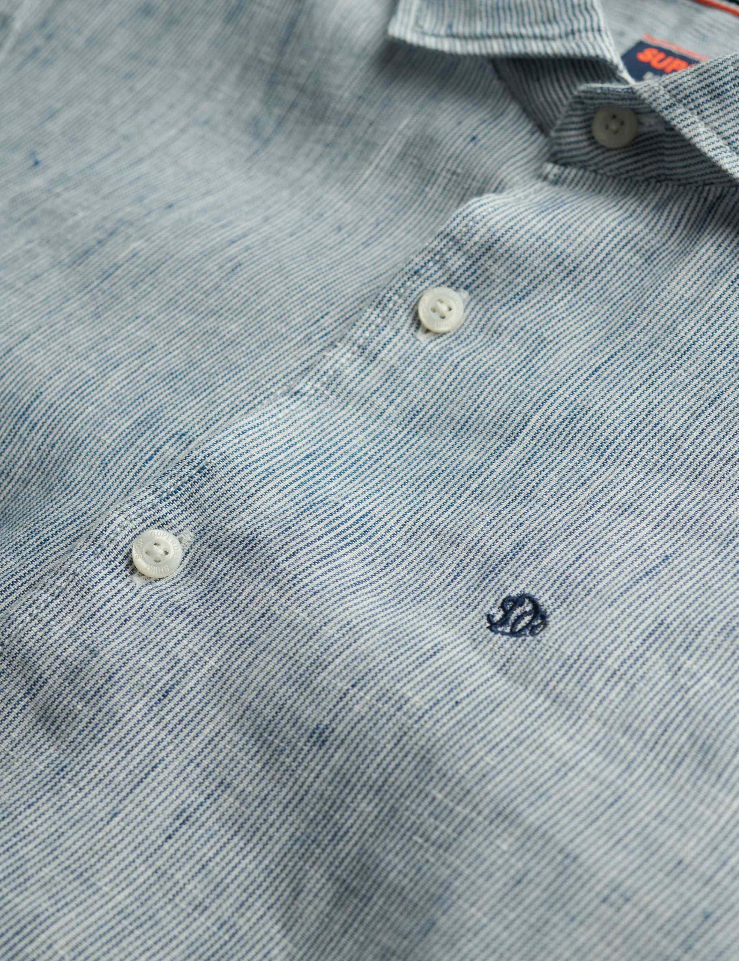 Relaxed Fit Pure Linen Striped Shirt 6 of 7