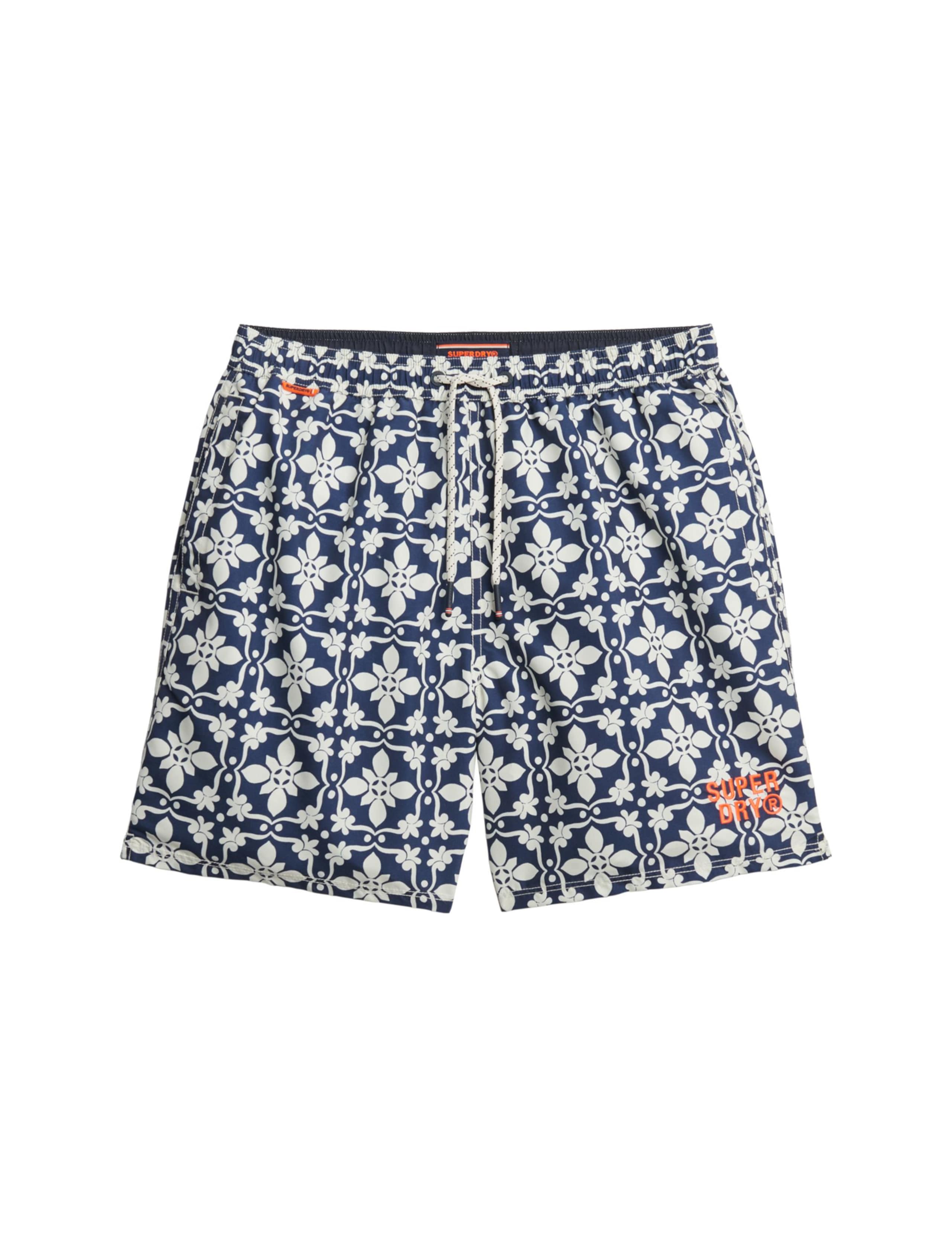 Pocketed Tile Print Swim Shorts 9 of 9
