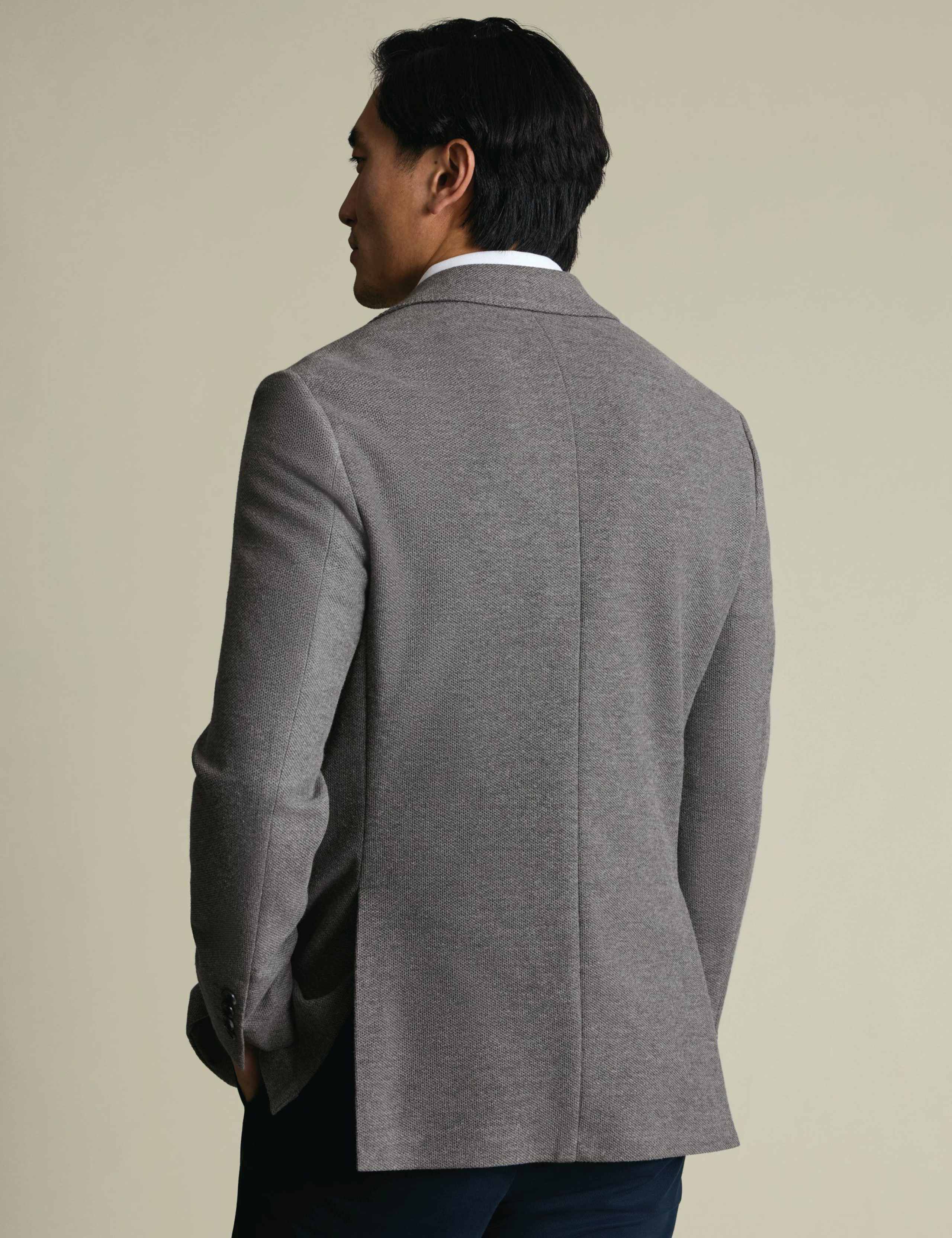 Slim Fit Cotton Blend Jersey Jacket 5 of 5