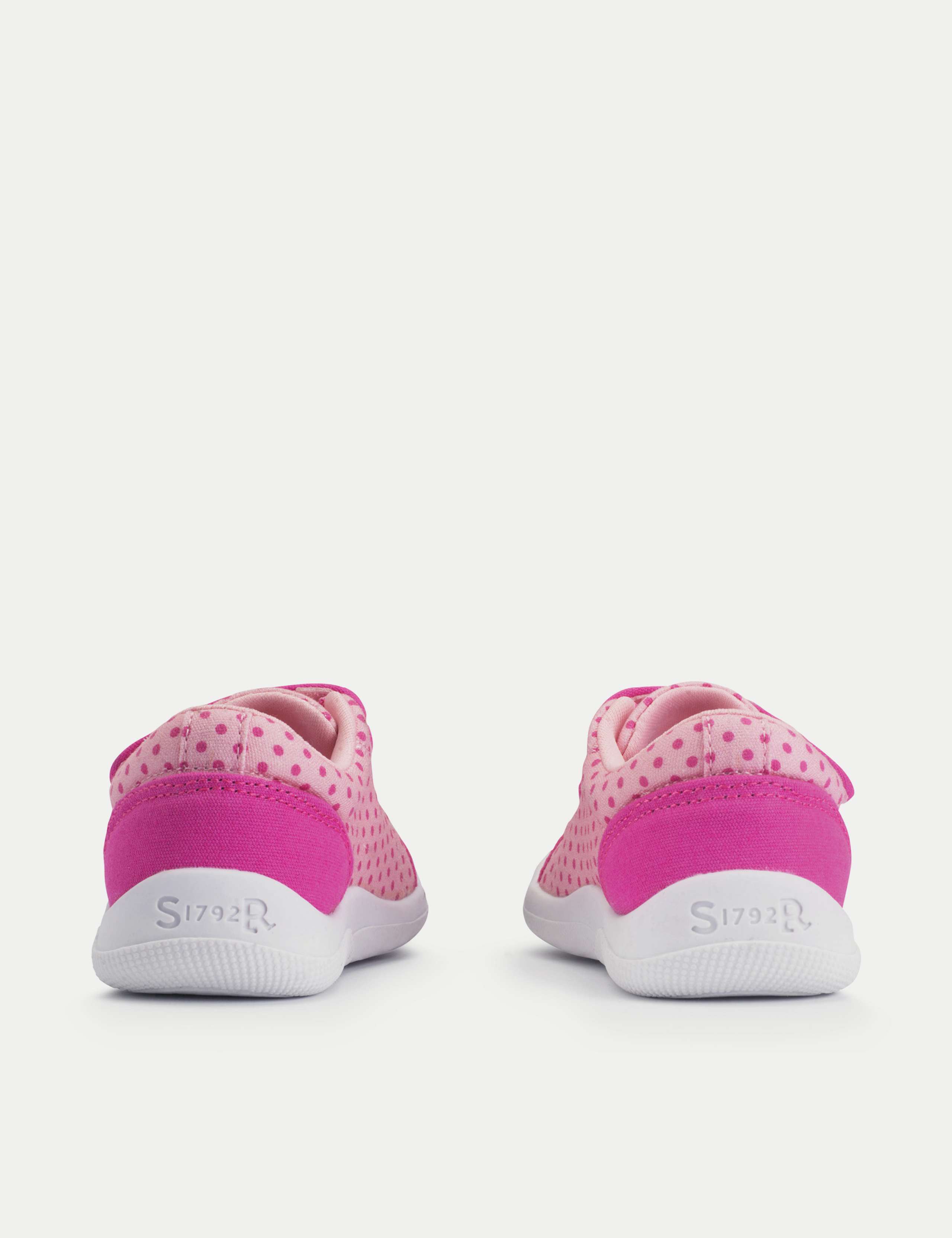 Kids' Canvas Polka Dot Riptape Trainers (3 Small - 7 Small) 5 of 6