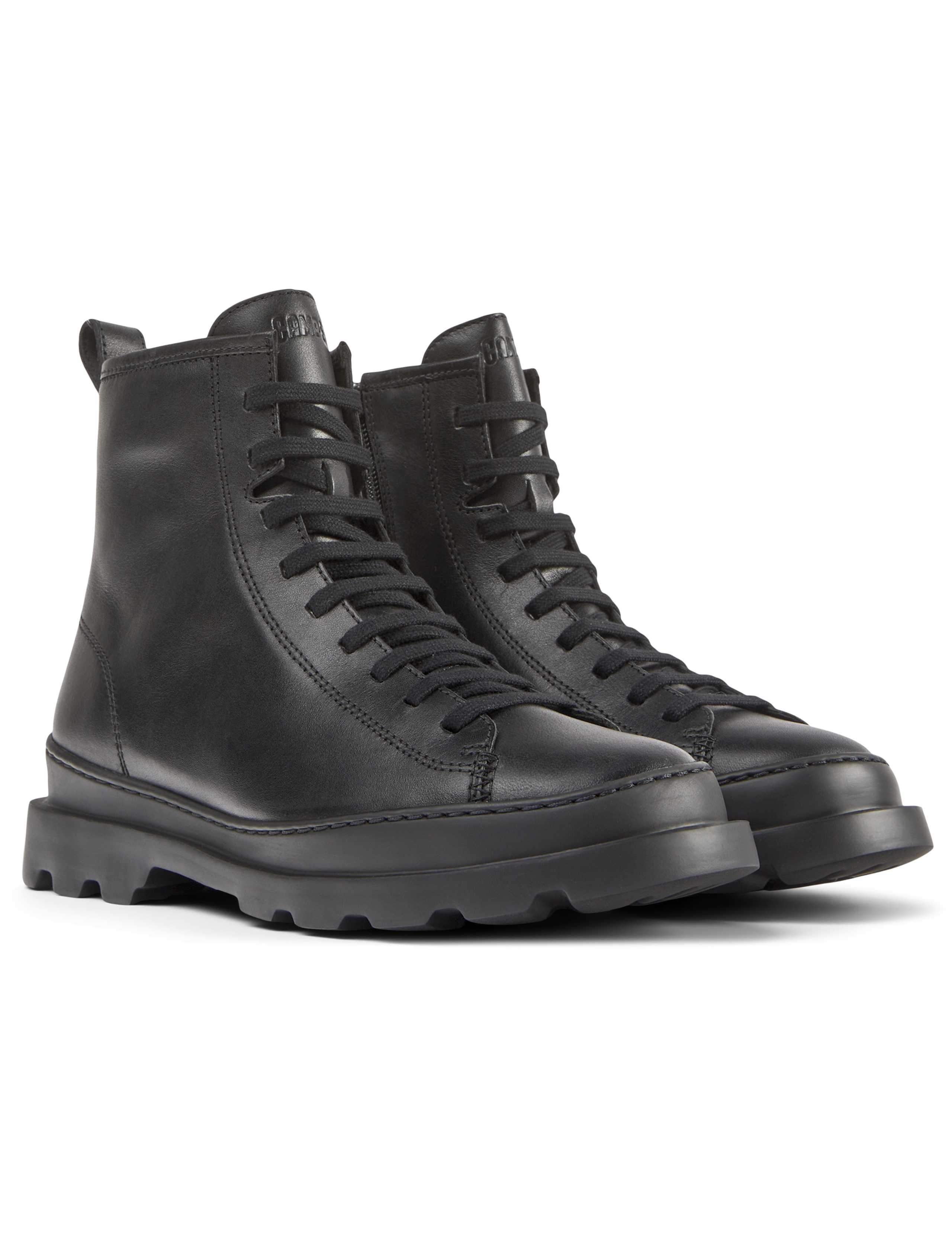 Leather Lace Up Block Heel Ankle Boots 5 of 5