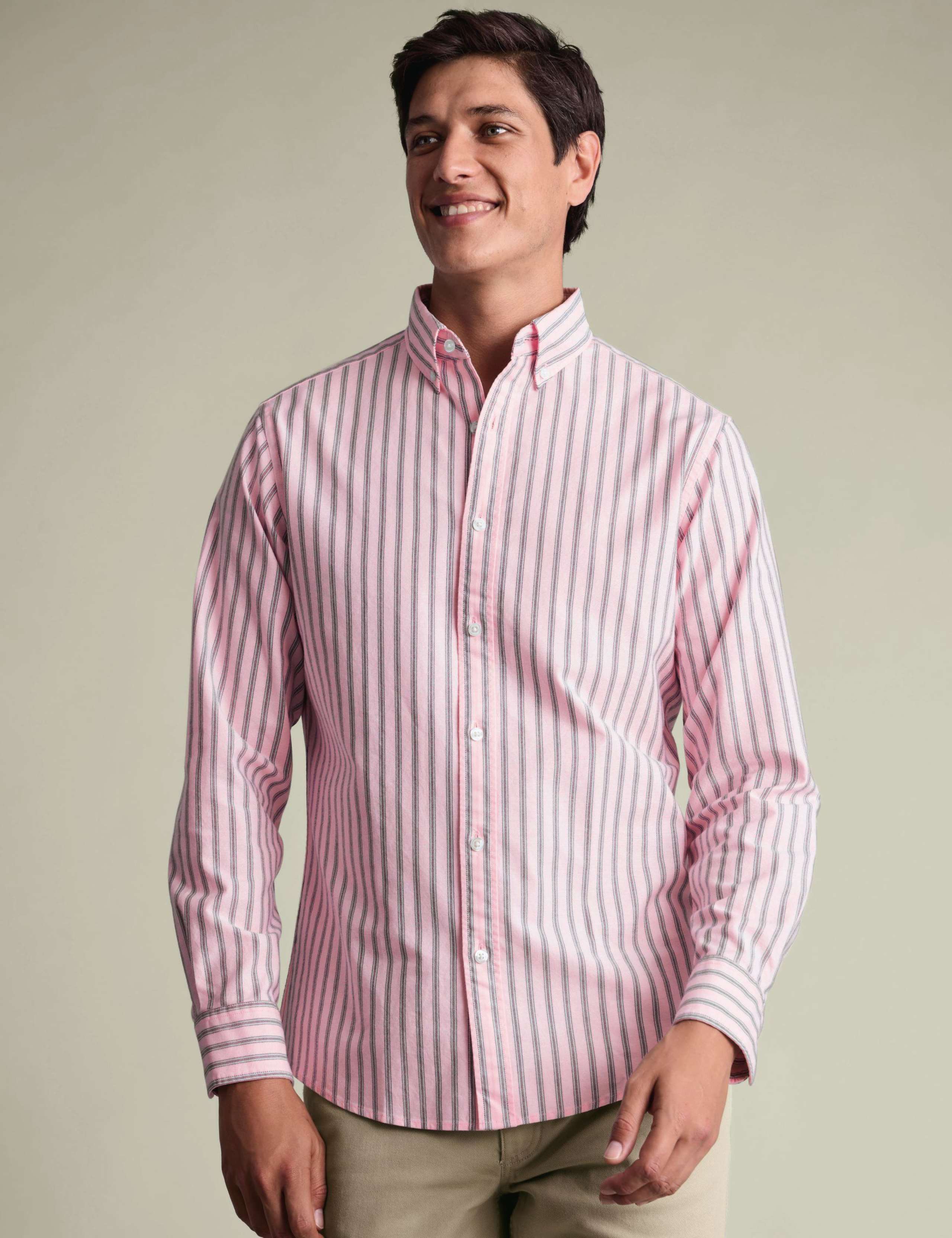 Slim Fit Pure Cotton Striped Oxford Shirt 1 of 6