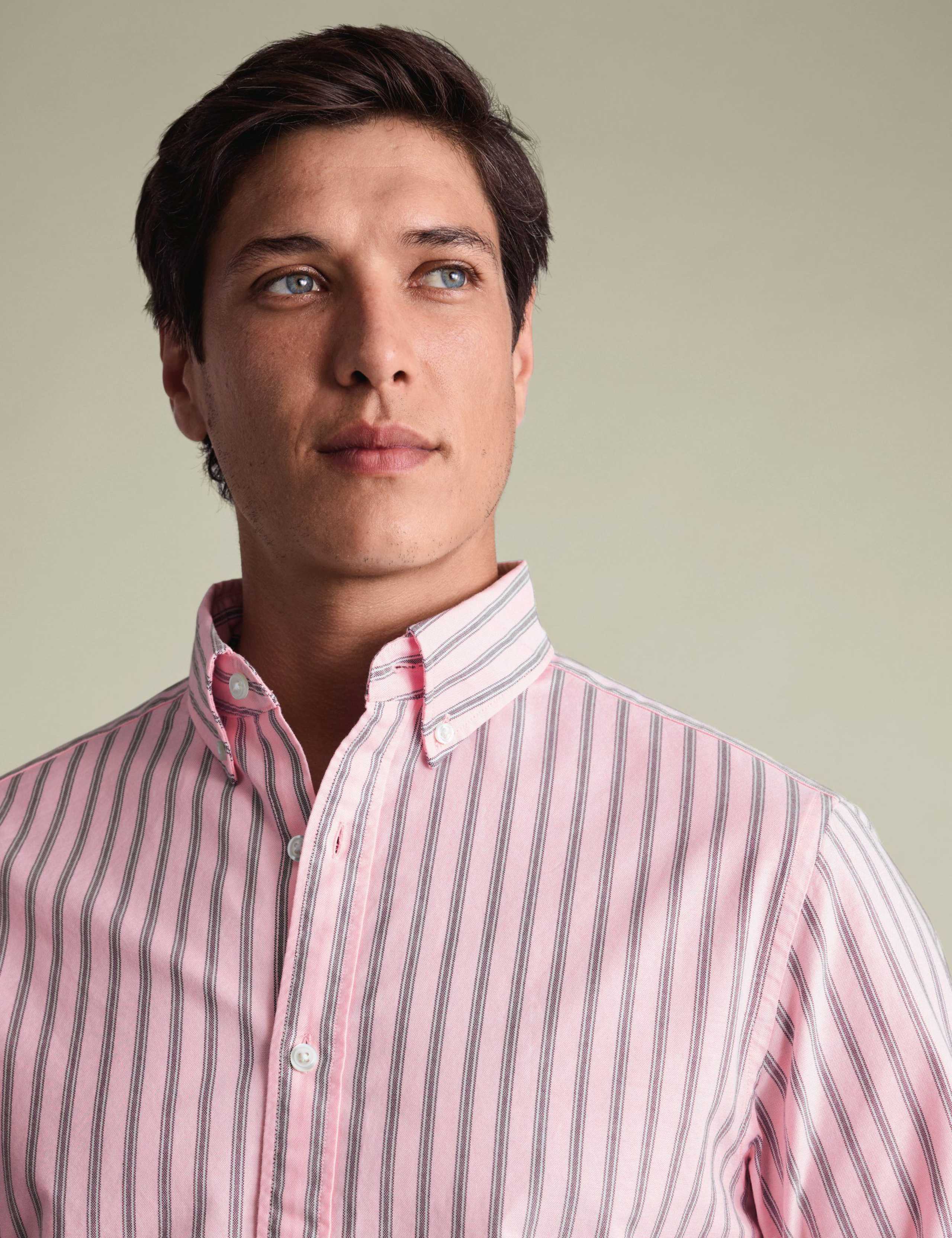 Slim Fit Pure Cotton Striped Oxford Shirt 2 of 6